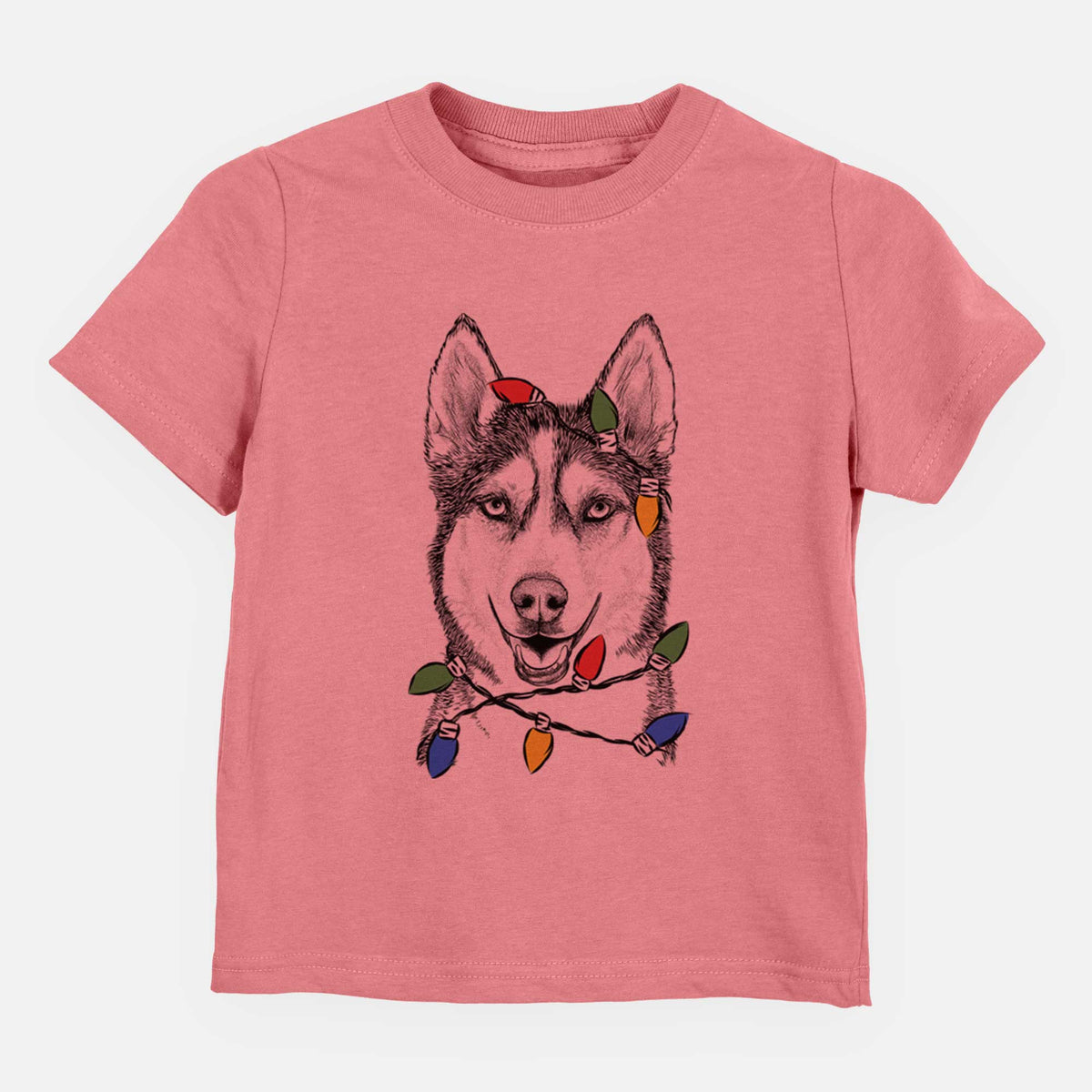 Christmas Lights Kira the Siberian Husky - Kids/Youth/Toddler Shirt