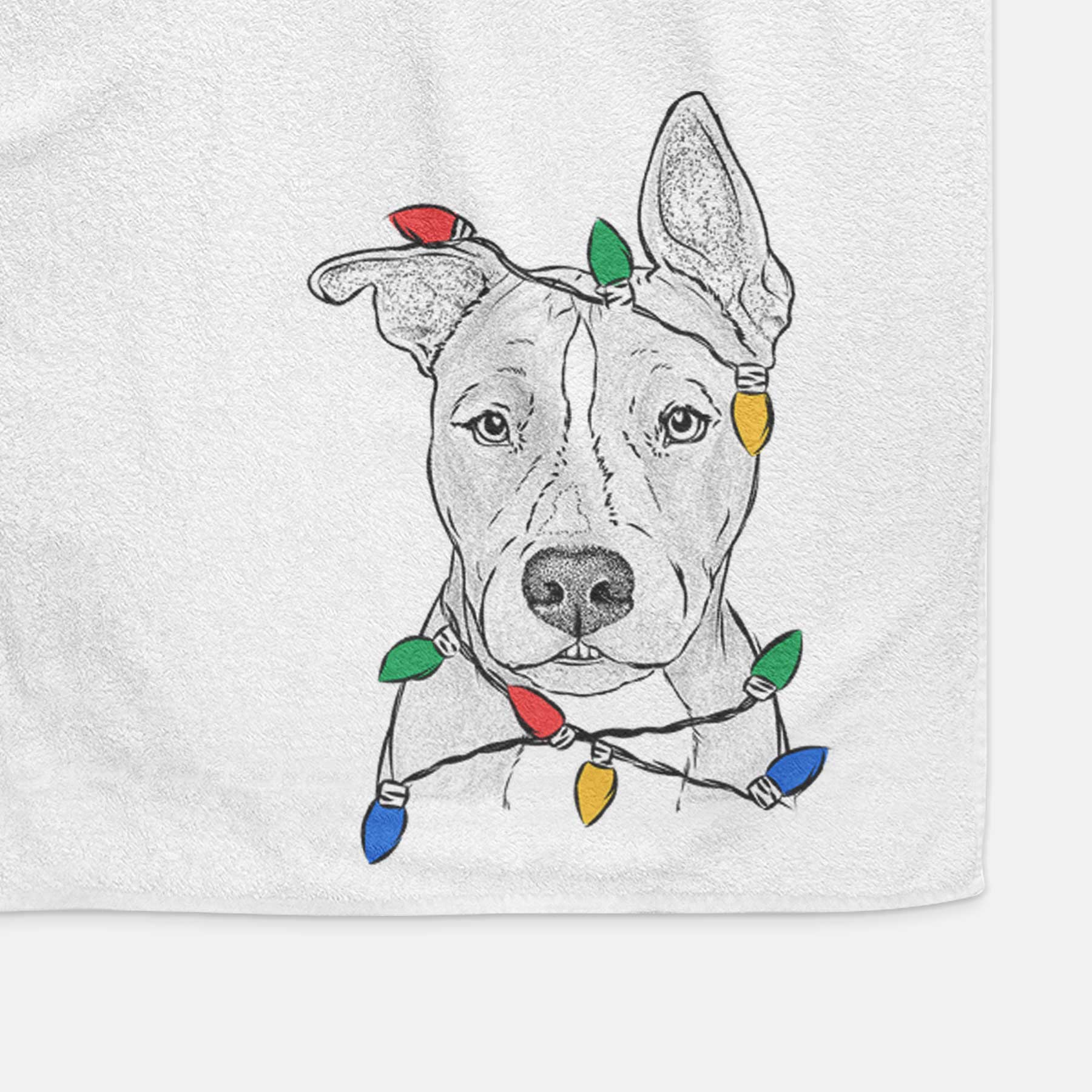 Kisses the Pitbull Decorative Hand Towel