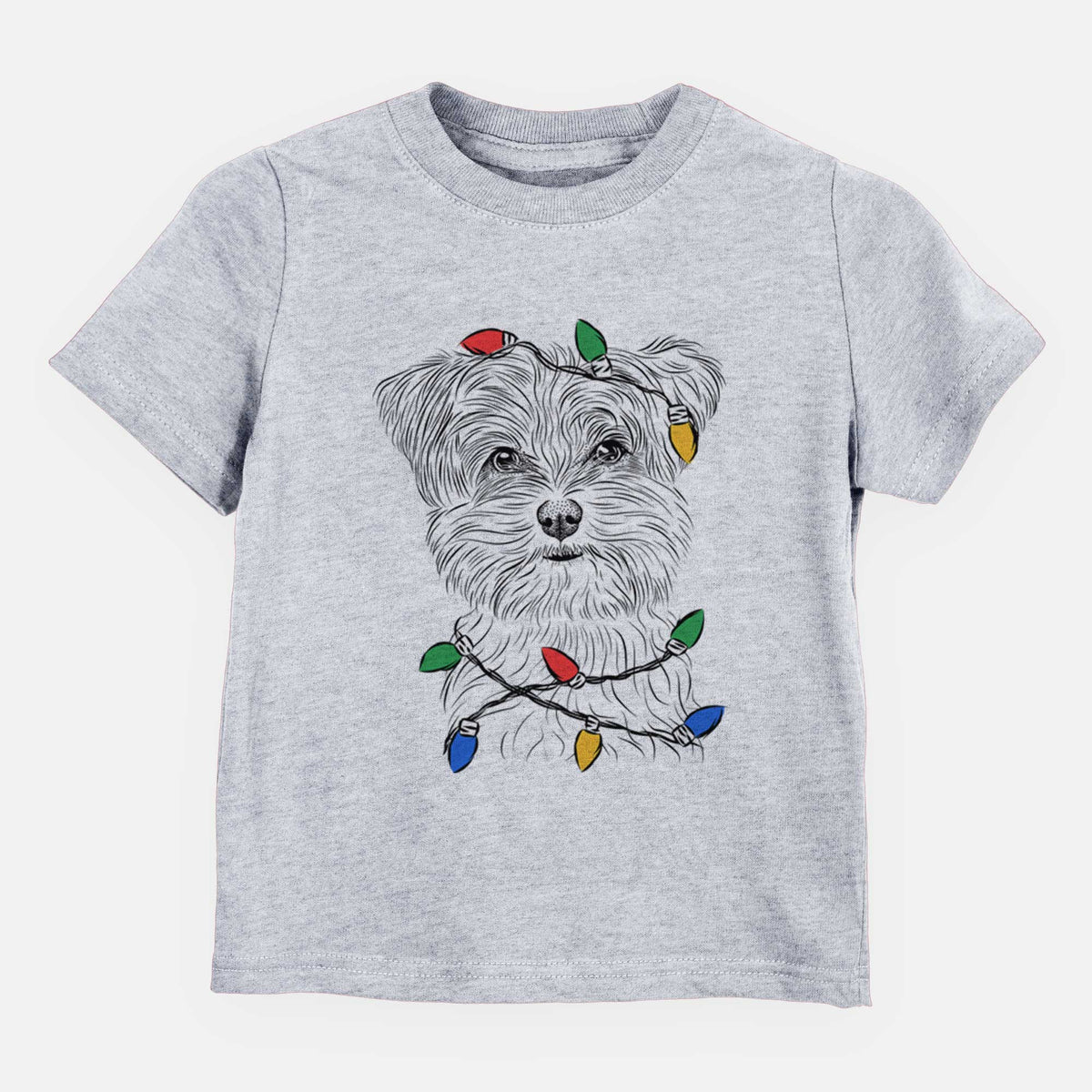 Christmas Lights Kiwi the Morkie - Kids/Youth/Toddler Shirt