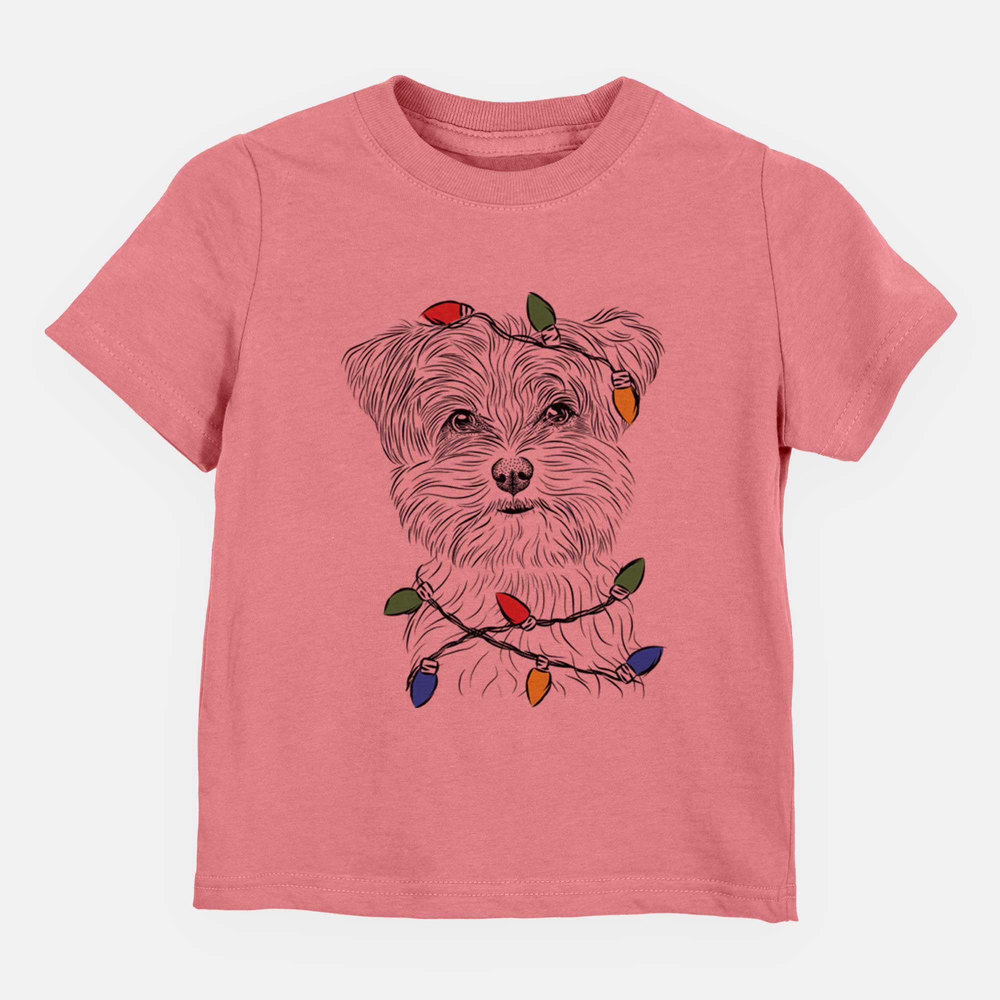 Christmas Lights Kiwi the Morkie - Kids/Youth/Toddler Shirt