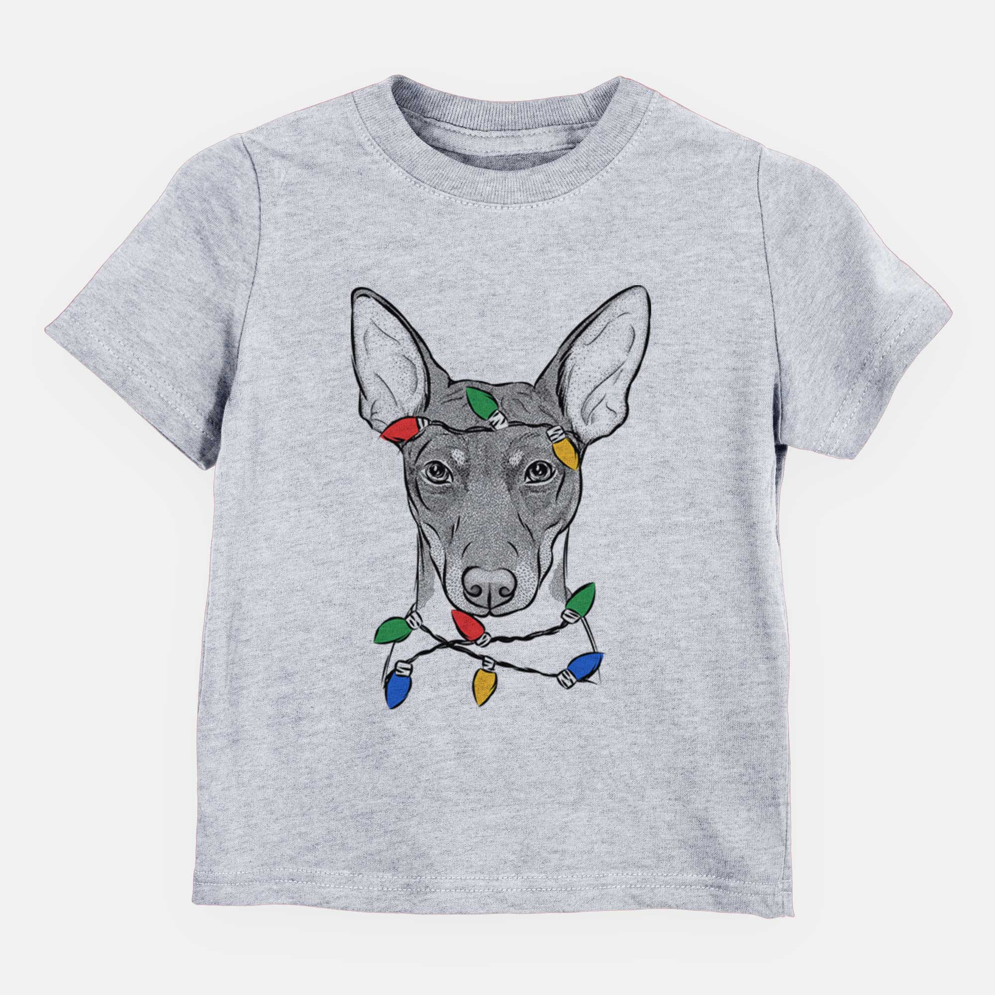 Christmas Lights Knox the Rat Terrier - Kids/Youth/Toddler Shirt