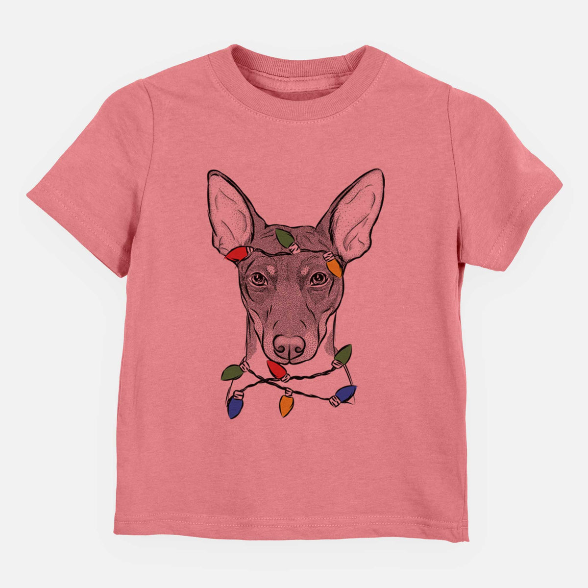 Christmas Lights Knox the Rat Terrier - Kids/Youth/Toddler Shirt