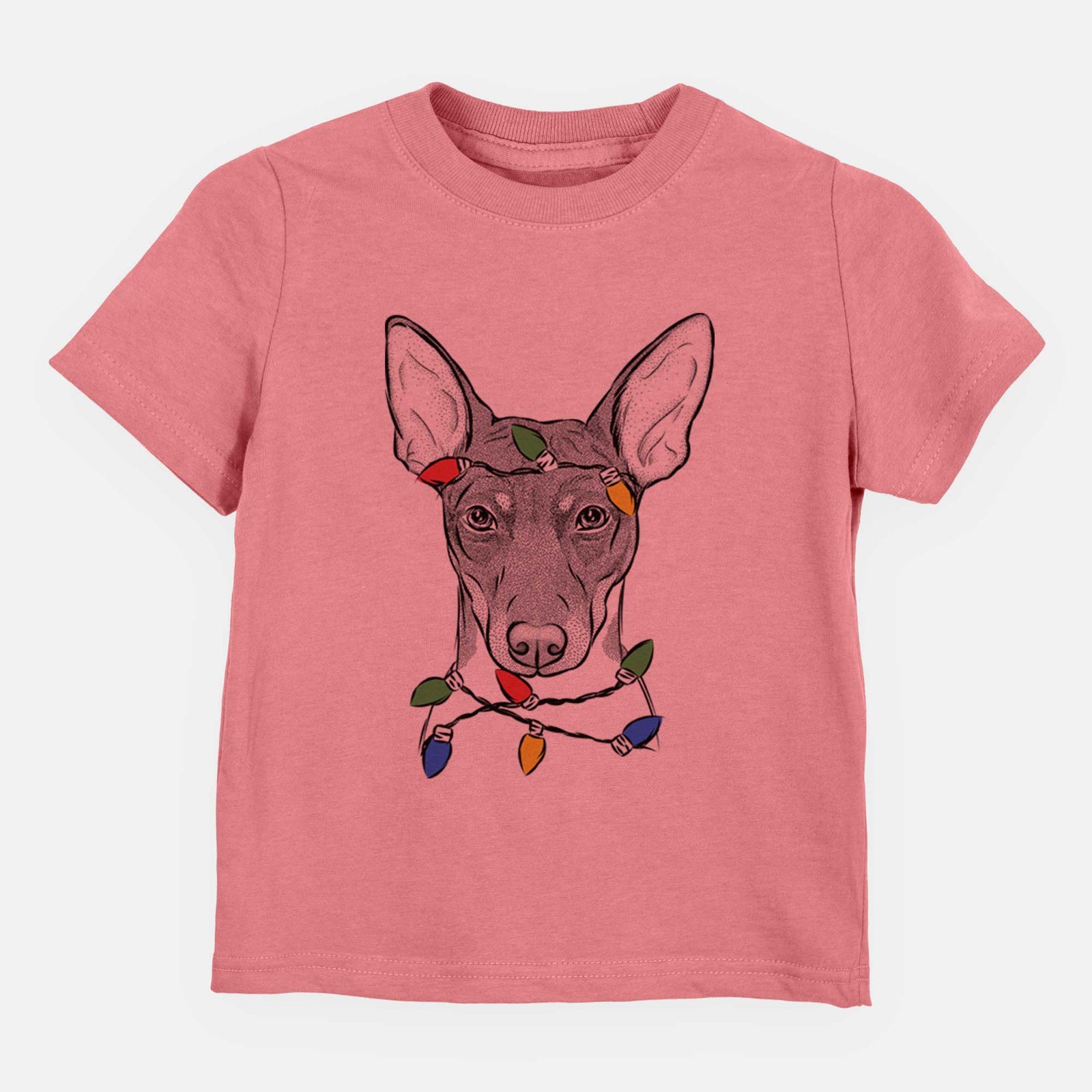 Christmas Lights Knox the Rat Terrier - Kids/Youth/Toddler Shirt