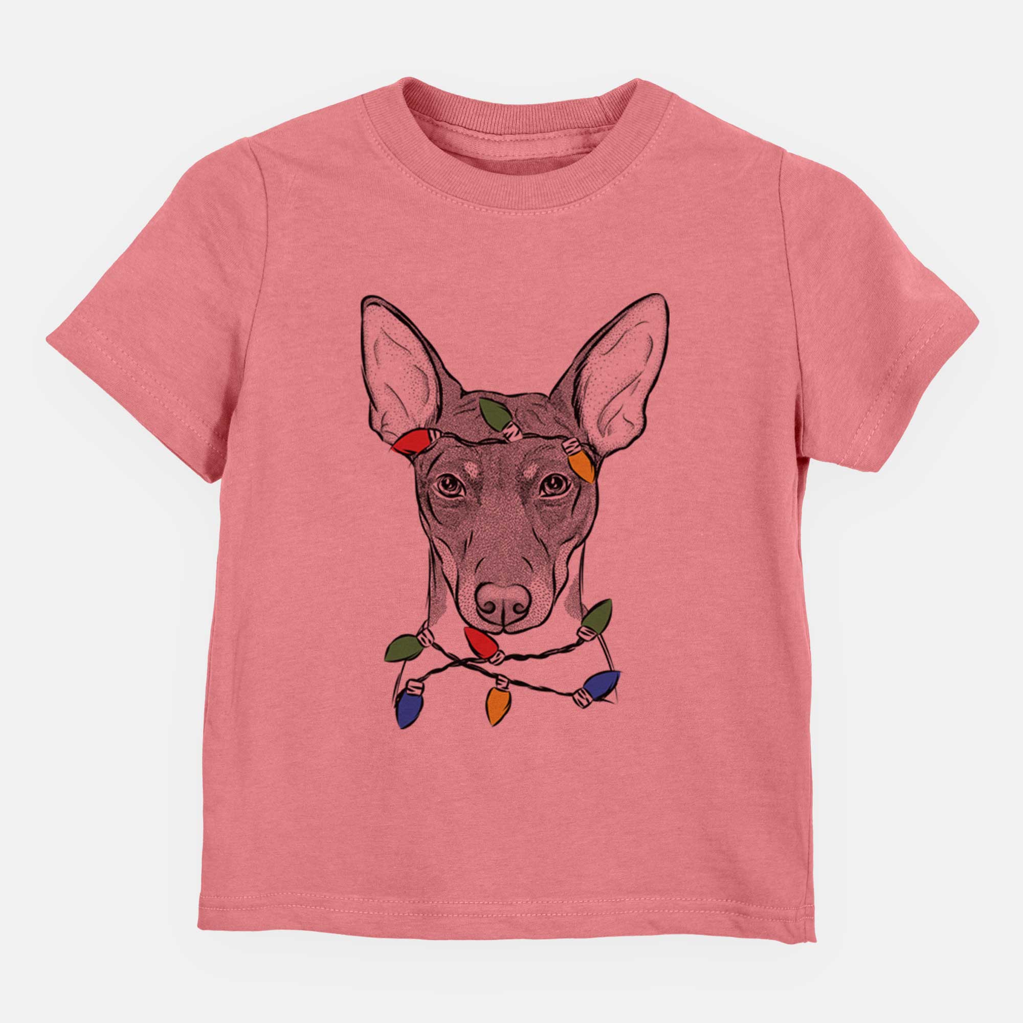 Christmas Lights Knox the Rat Terrier - Kids/Youth/Toddler Shirt