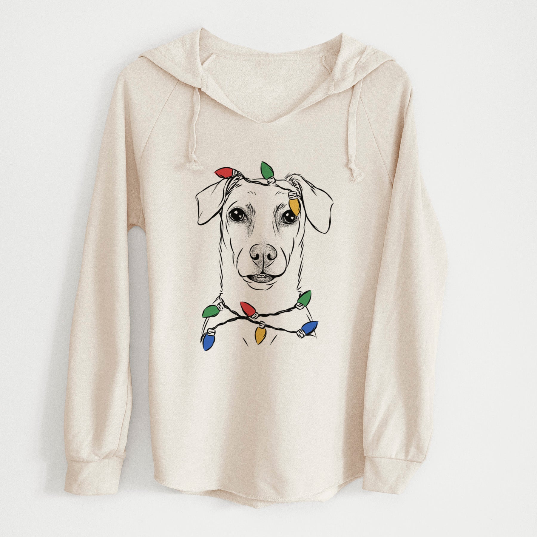 Christmas Lights Koa the Jack Russell Terrier - Cali Wave Hooded Sweatshirt