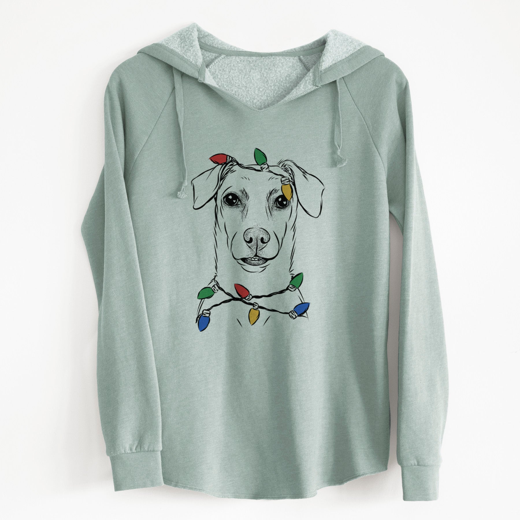 Christmas Lights Koa the Jack Russell Terrier - Cali Wave Hooded Sweatshirt