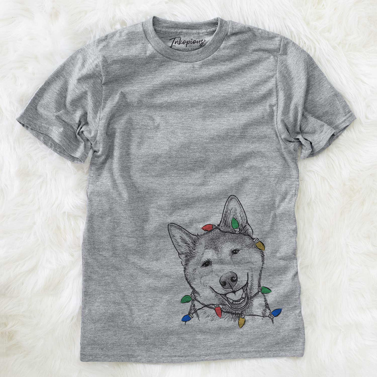 Christmas Lights Koby the Shiba Inu - Unisex Crewneck