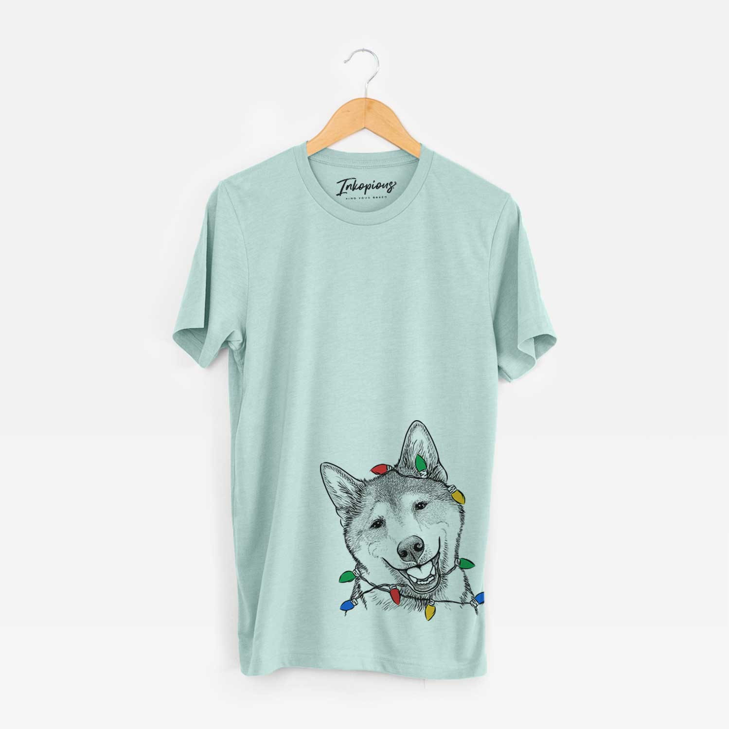 Christmas Lights Koby the Shiba Inu - Unisex Crewneck