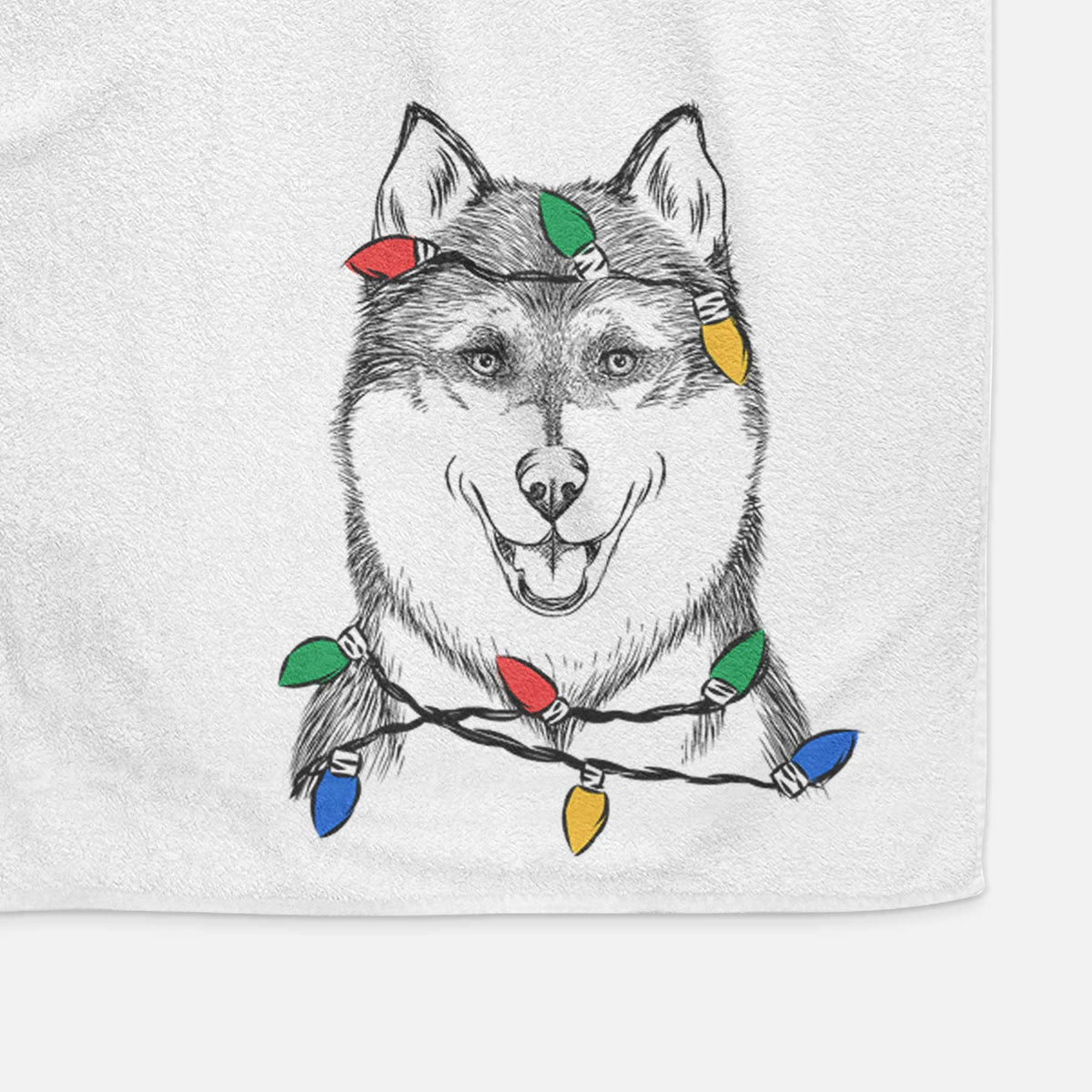 Koda the Siberian Husky Decorative Hand Towel