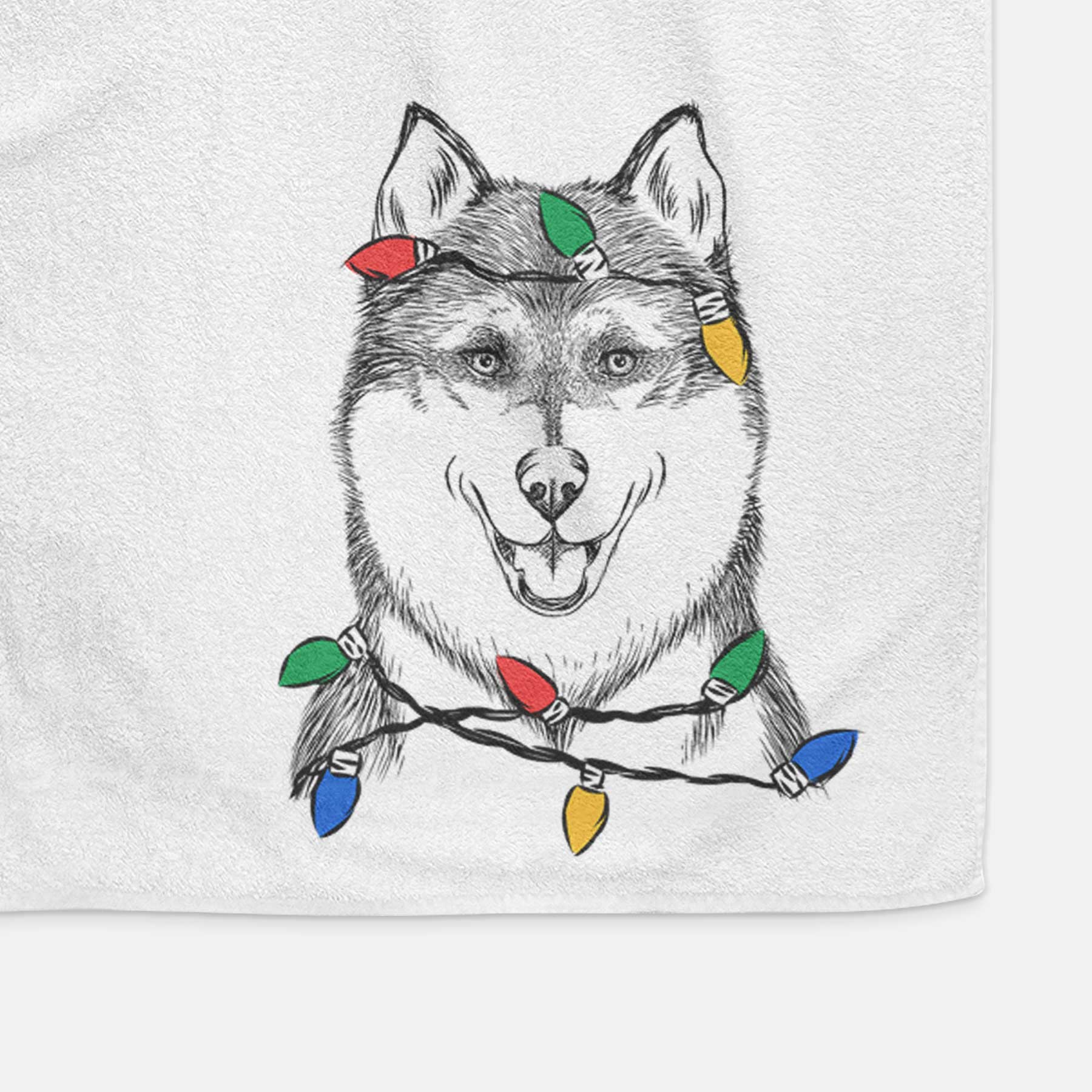 Koda the Siberian Husky Decorative Hand Towel