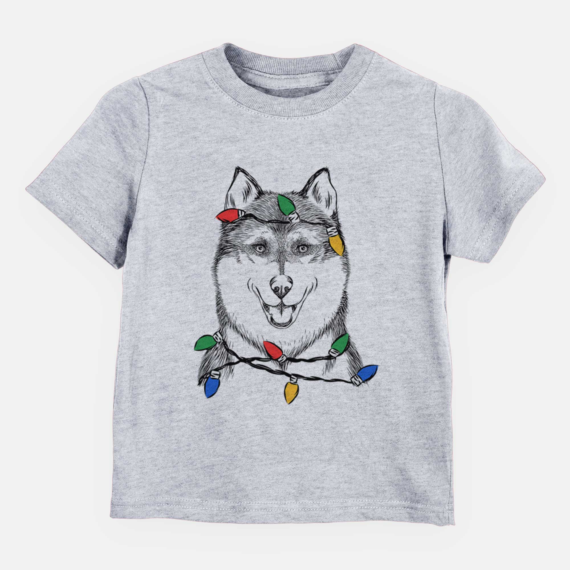 Christmas Lights Koda the Siberian Husky - Kids/Youth/Toddler Shirt