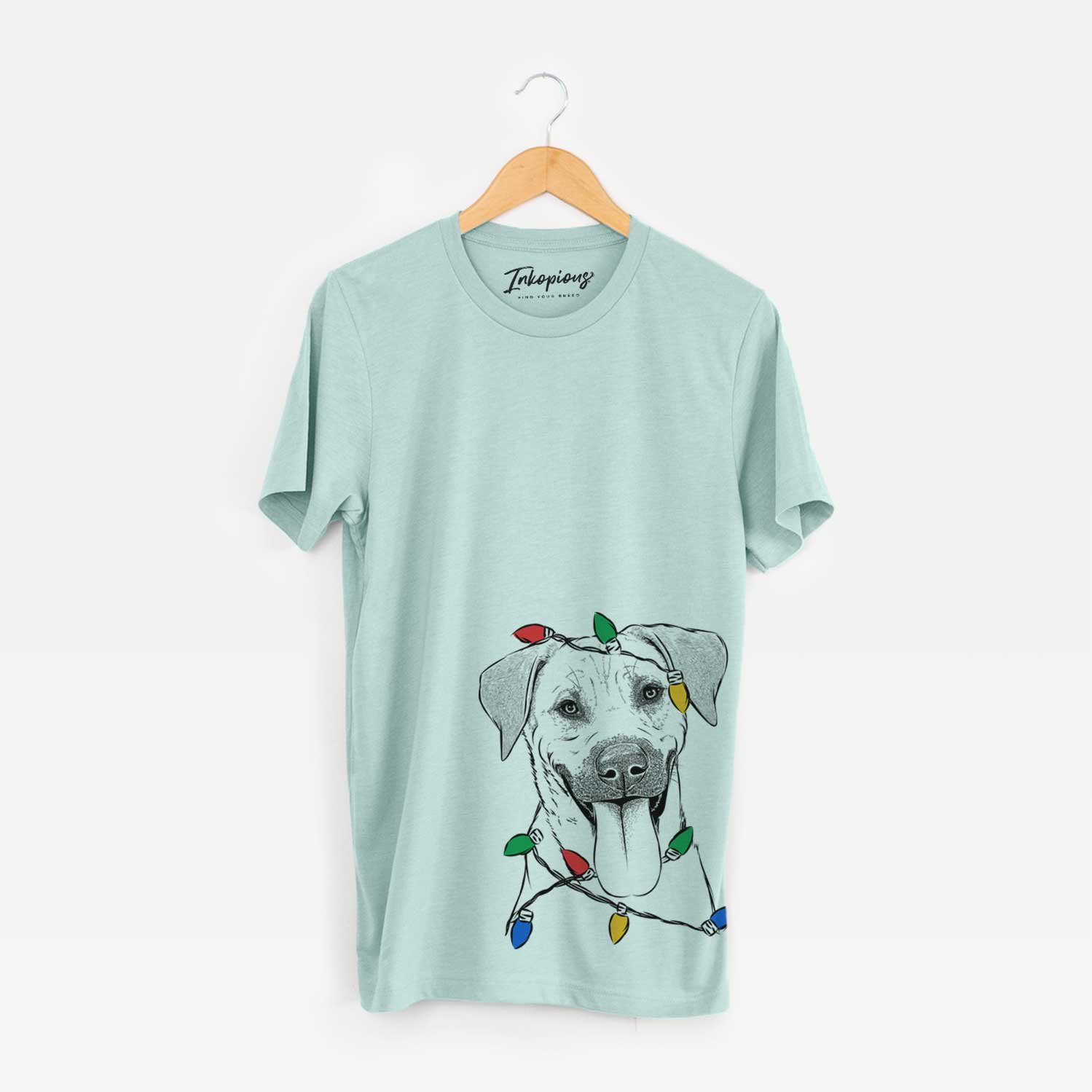 Christmas Lights Koda the Black Mouth Cur - Unisex Crewneck