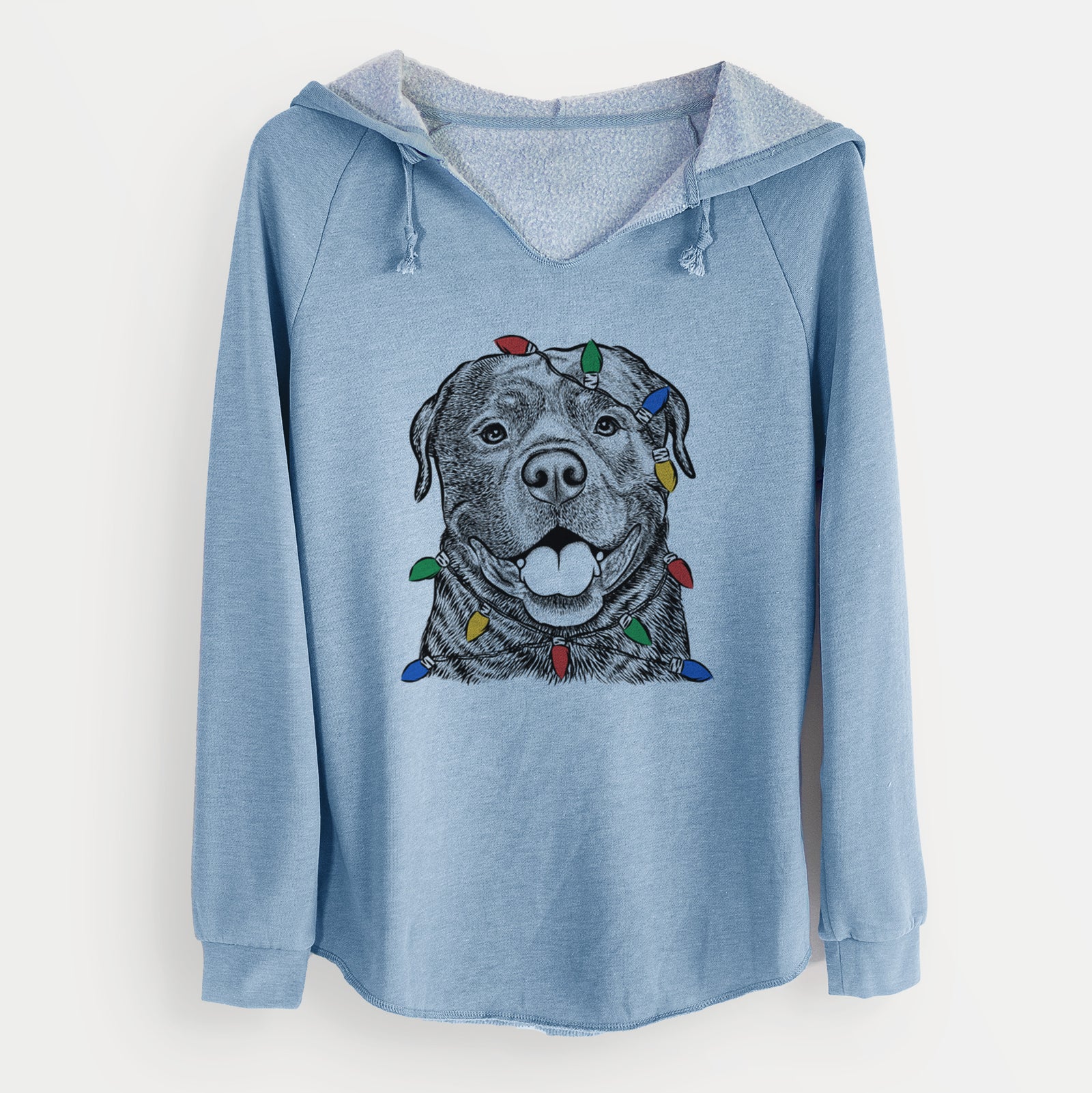 Christmas Lights Kojak the Rottweiler - Cali Wave Hooded Sweatshirt
