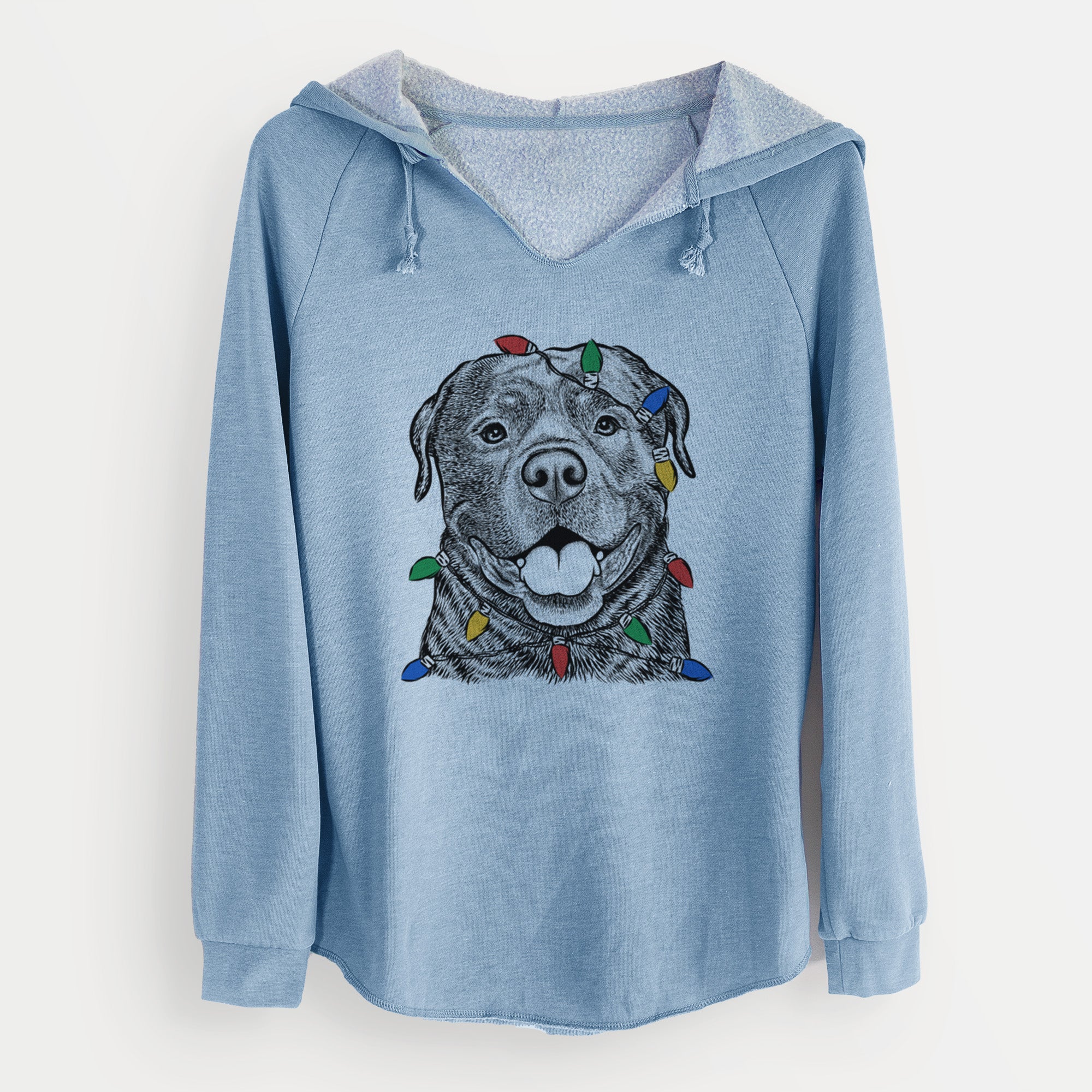 Christmas Lights Kojak the Rottweiler - Cali Wave Hooded Sweatshirt