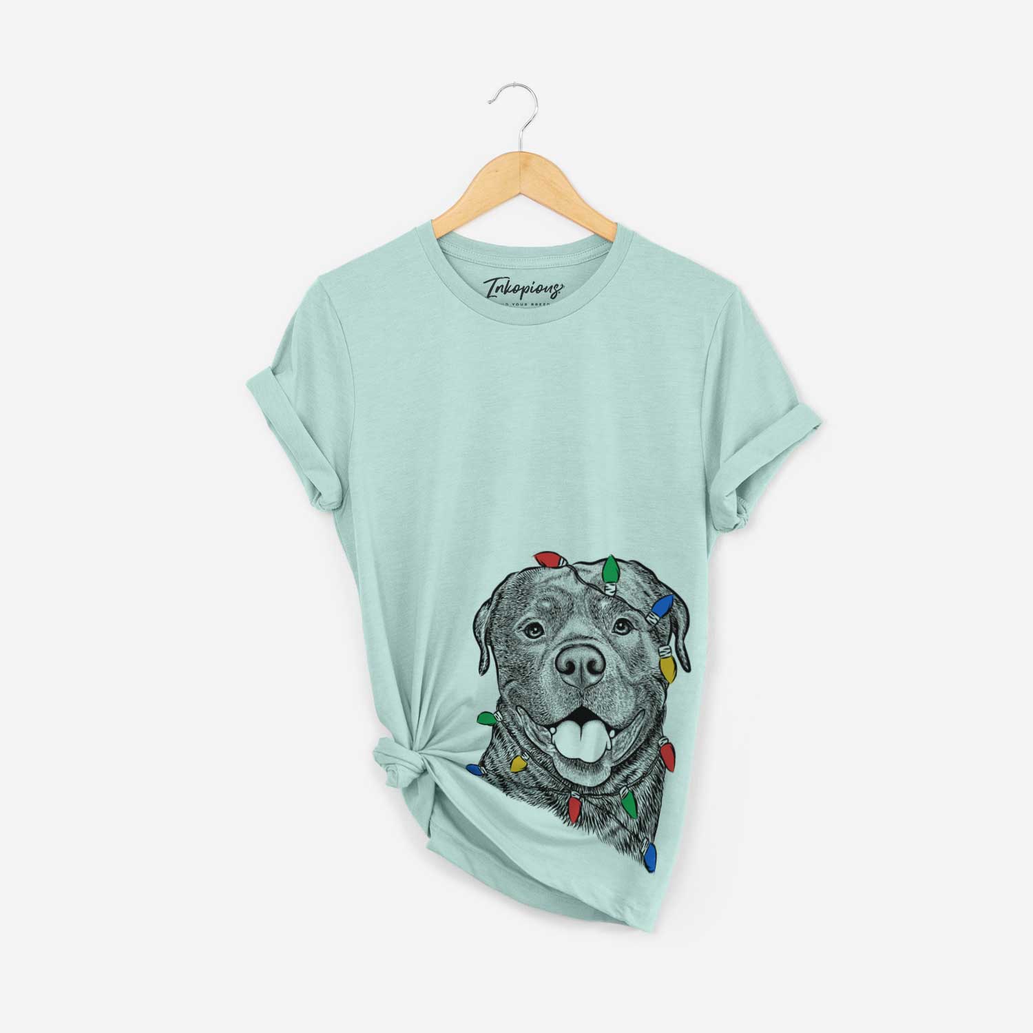 Christmas Lights Kojak the Rottweiler - Unisex Crewneck