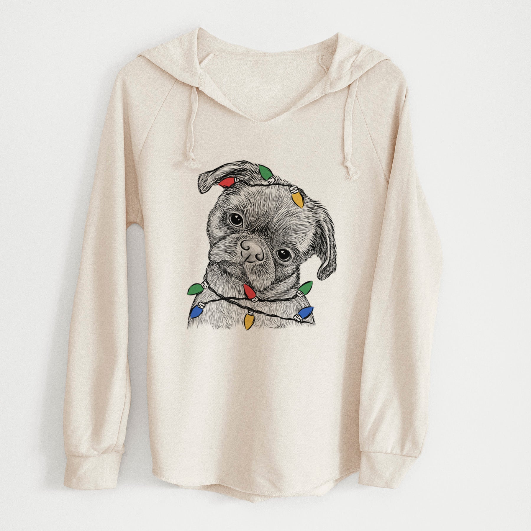 Christmas Lights Koko the Shih Tzu - Cali Wave Hooded Sweatshirt