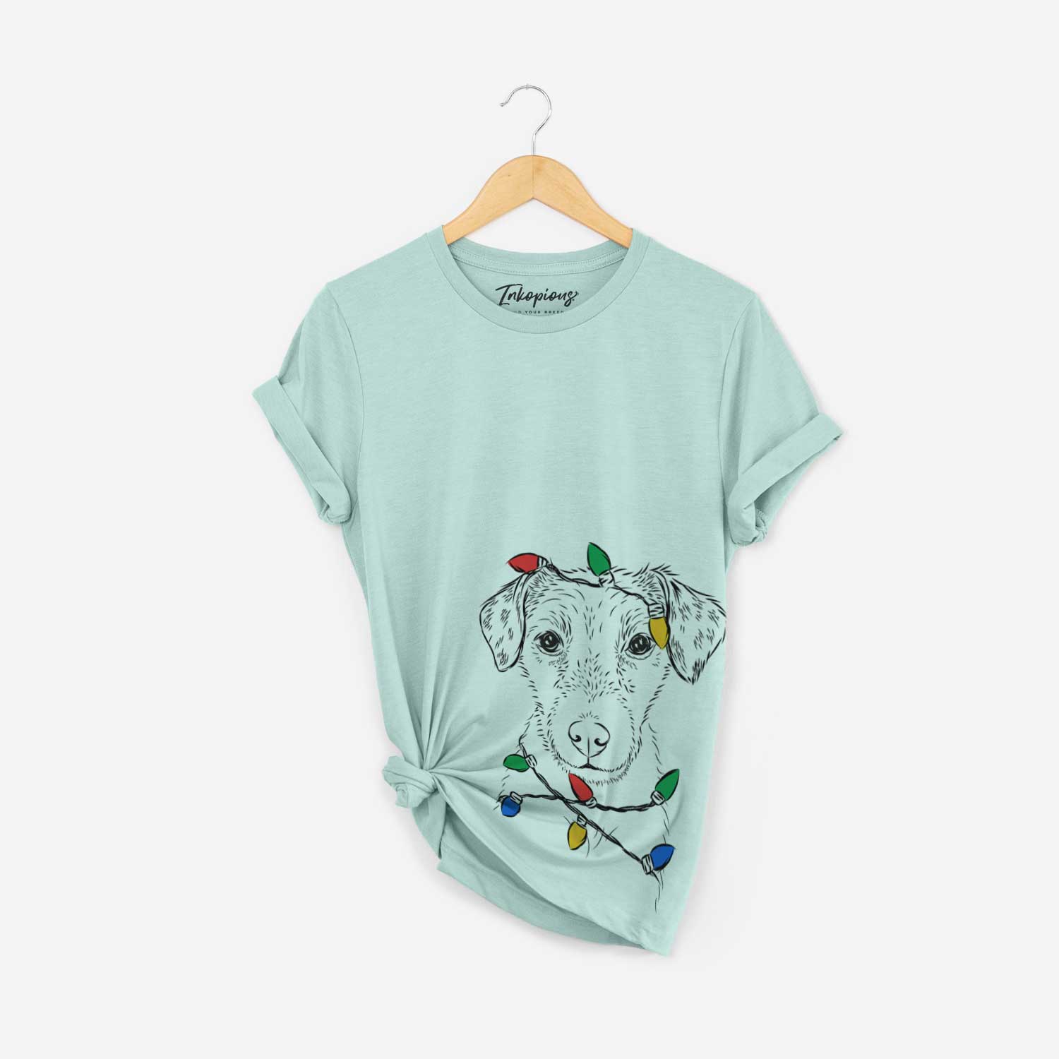 Christmas Lights Kozmo the Jack Russell Terrier - Unisex Crewneck
