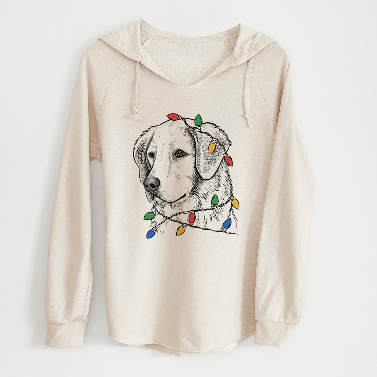 Christmas Lights Kula the Golden Retriever - Cali Wave Hooded Sweatshirt