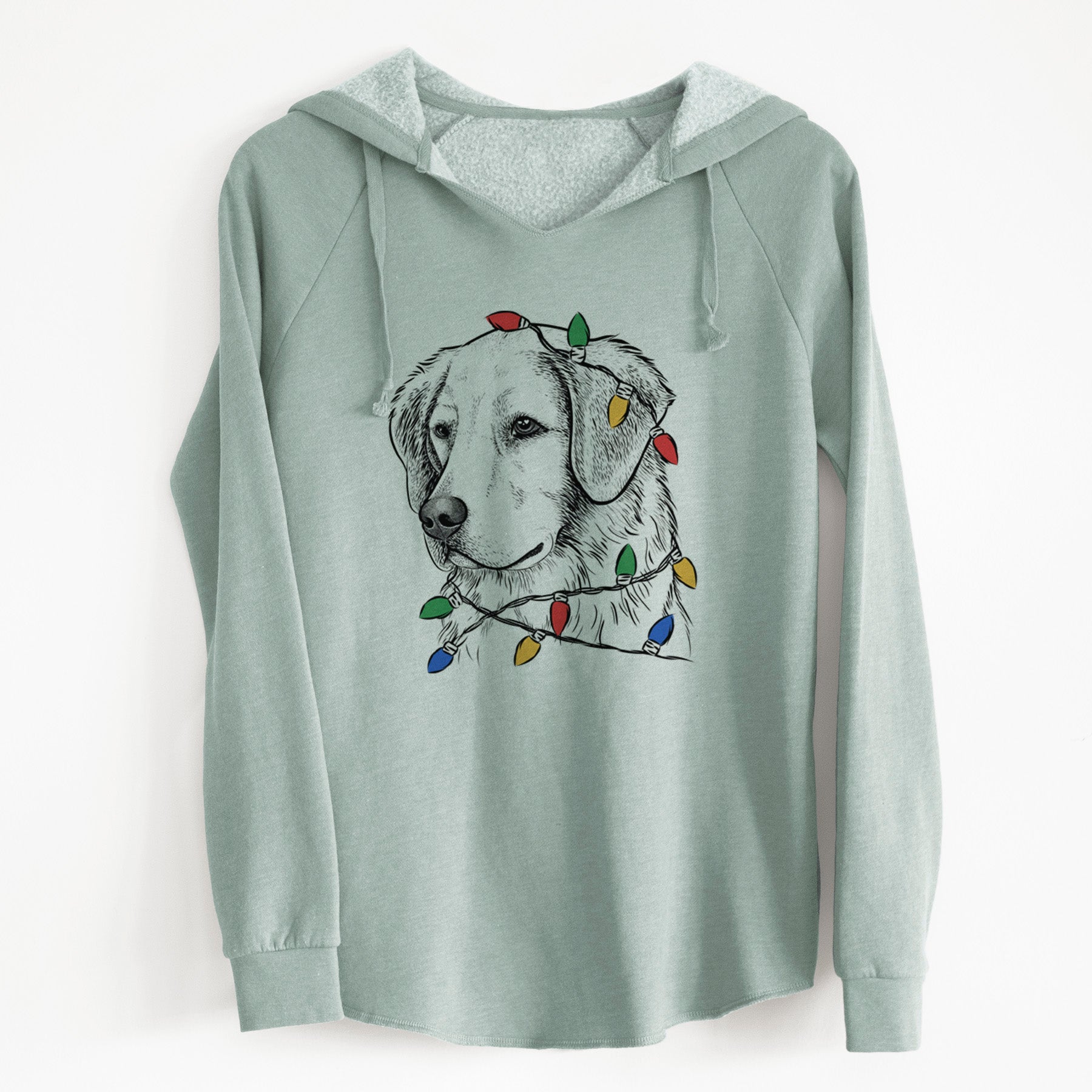 Christmas Lights Kula the Golden Retriever - Cali Wave Hooded Sweatshirt