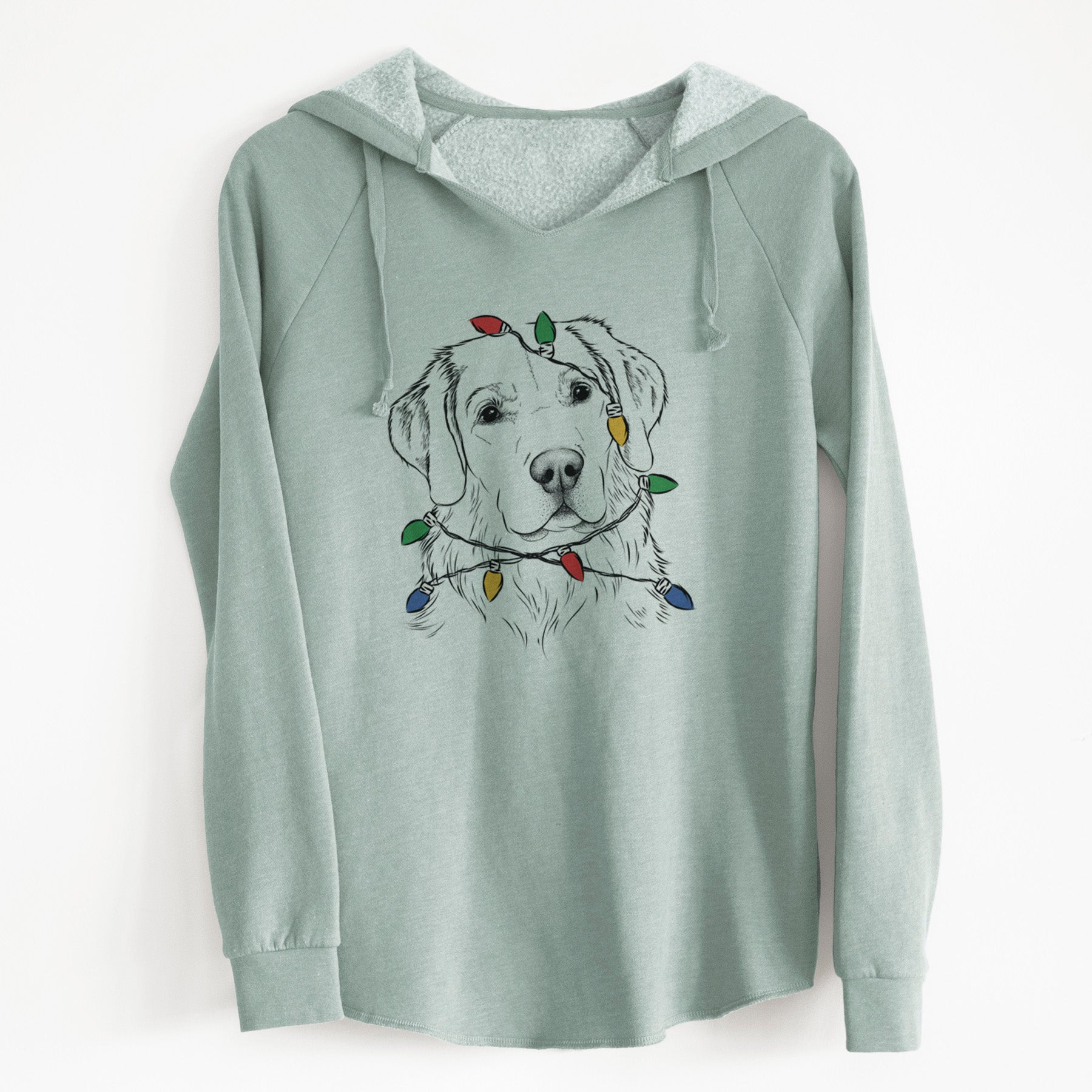 Christmas Lights Kula the Golden Retriever - Cali Wave Hooded Sweatshirt