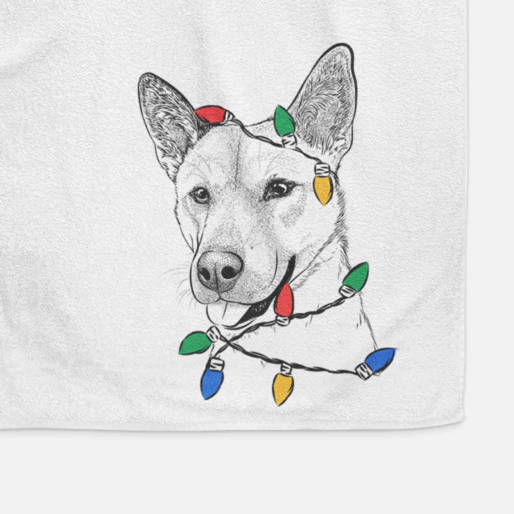 Kulfi the Jindo Shiba Inu Mix Decorative Hand Towel