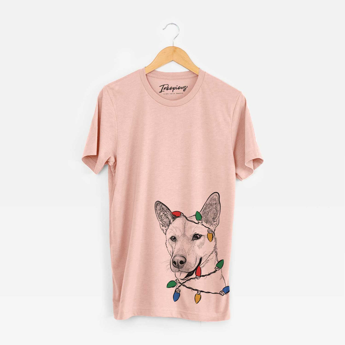 Christmas Lights Kulfi the Jindo Shiba Inu Mix - Unisex Crewneck