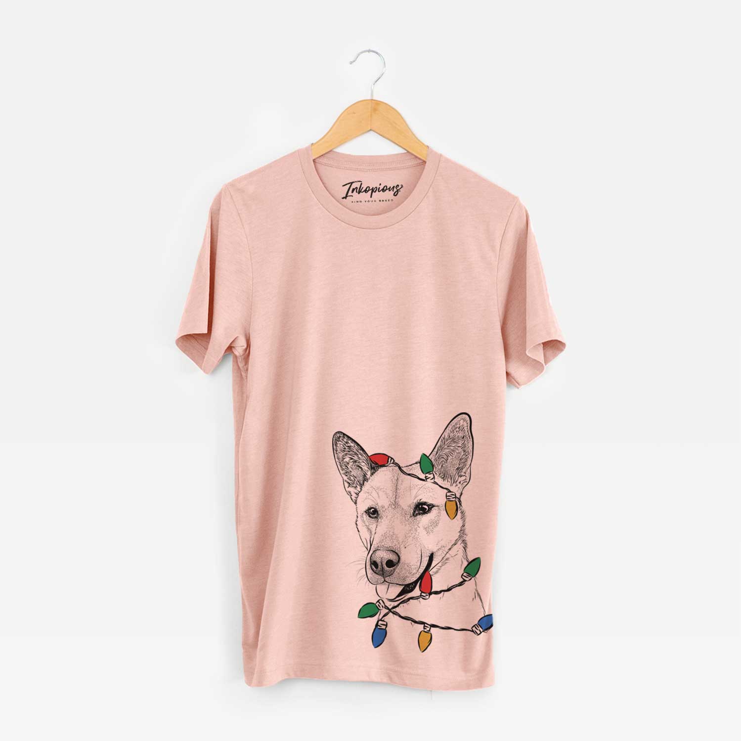 Christmas Lights Kulfi the Jindo Shiba Inu Mix - Unisex Crewneck