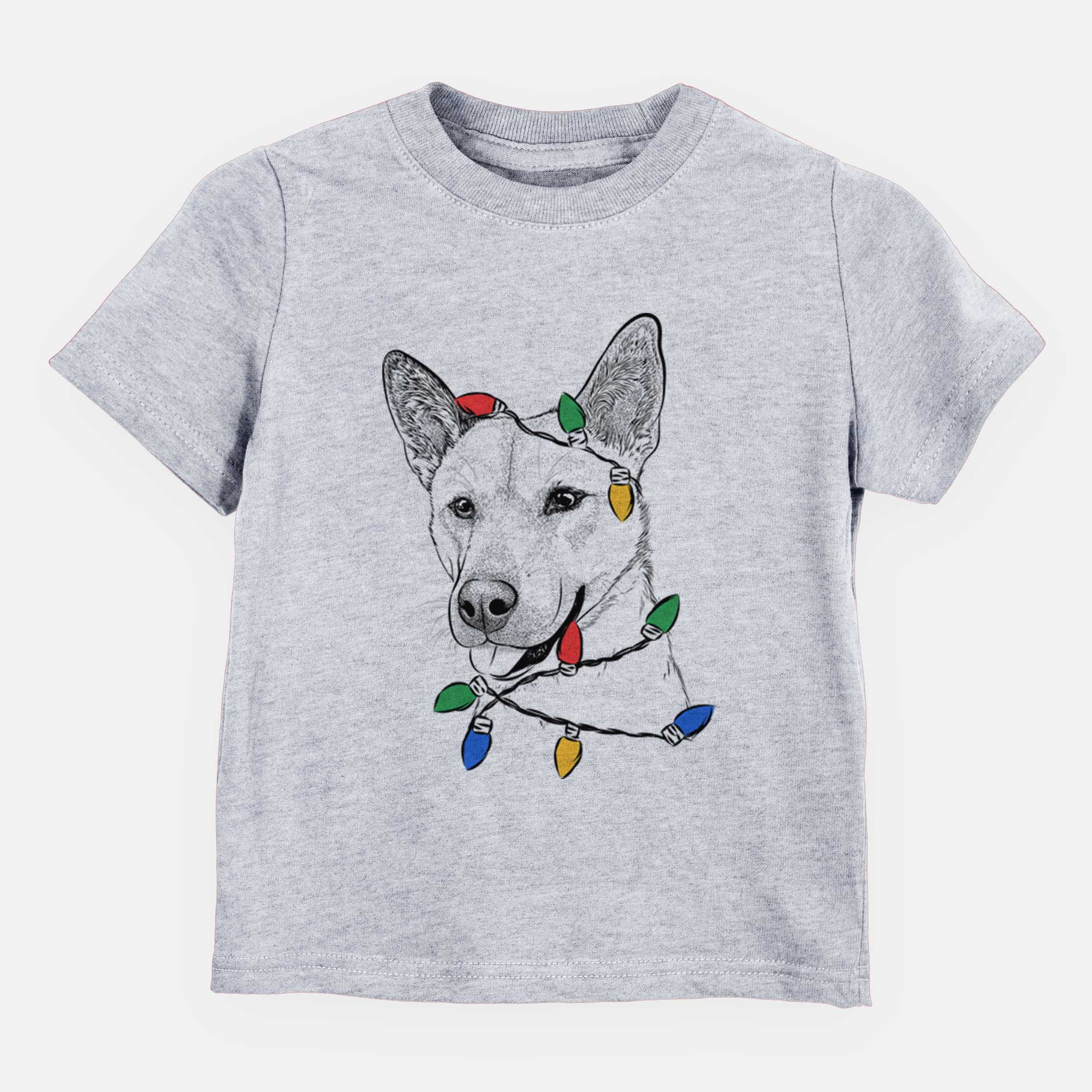 Christmas Lights Kulfi the Jindo Shiba Inu Mix - Kids/Youth/Toddler Shirt