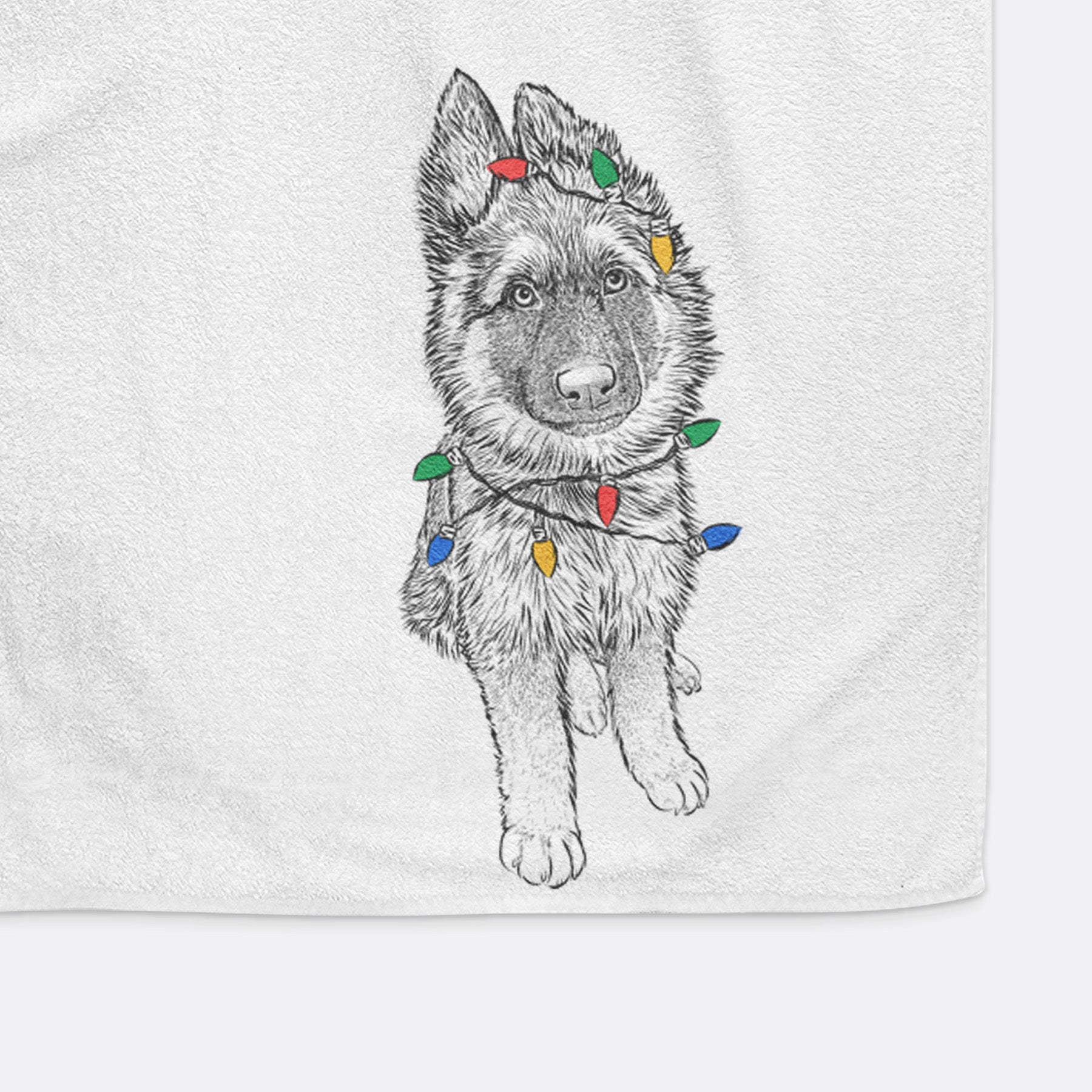 Kuyo the German Shepherd Decorative Hand Towel