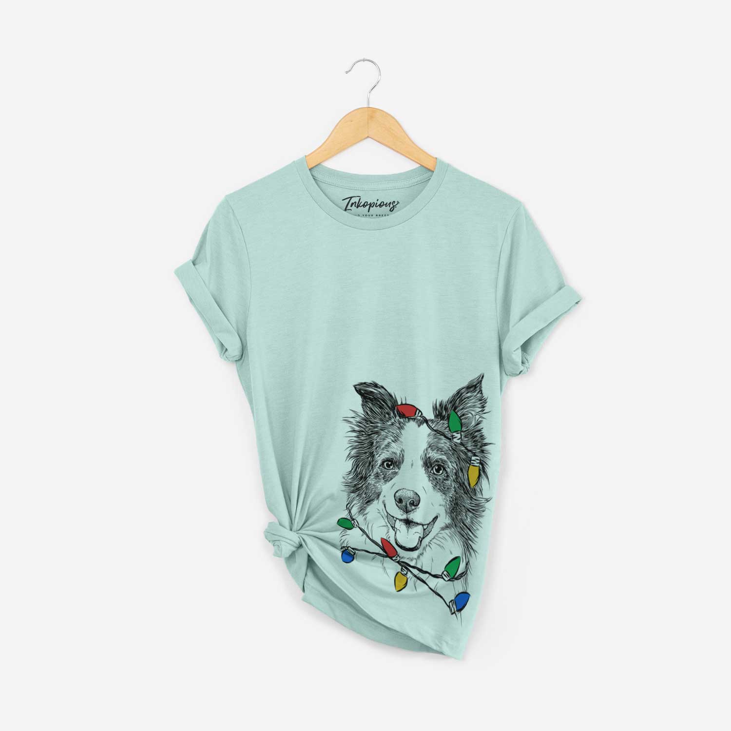 Christmas Lights Kylee the Border Collie - Unisex Crewneck