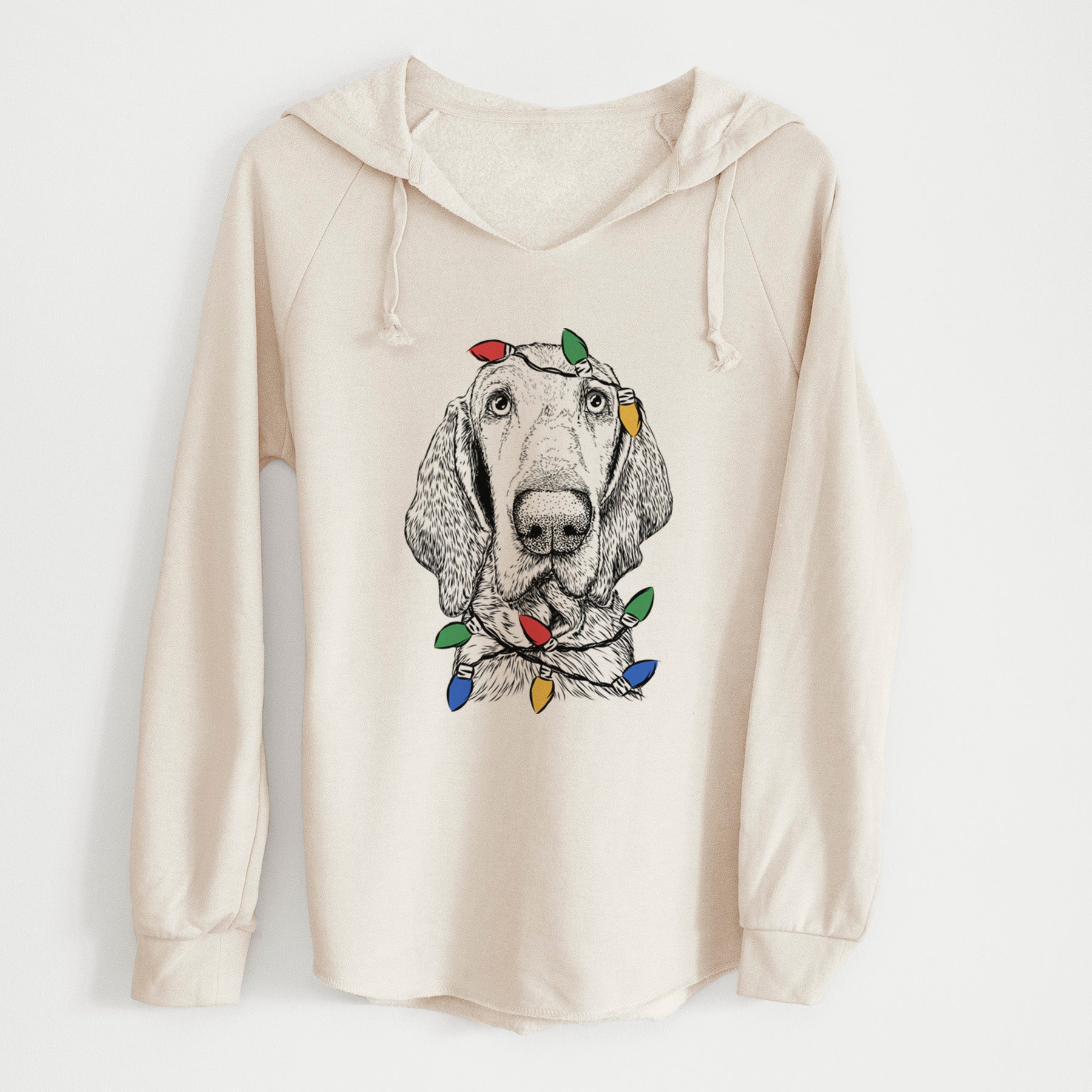 Christmas Lights Kylie the Bracco Italiano - Cali Wave Hooded Sweatshirt