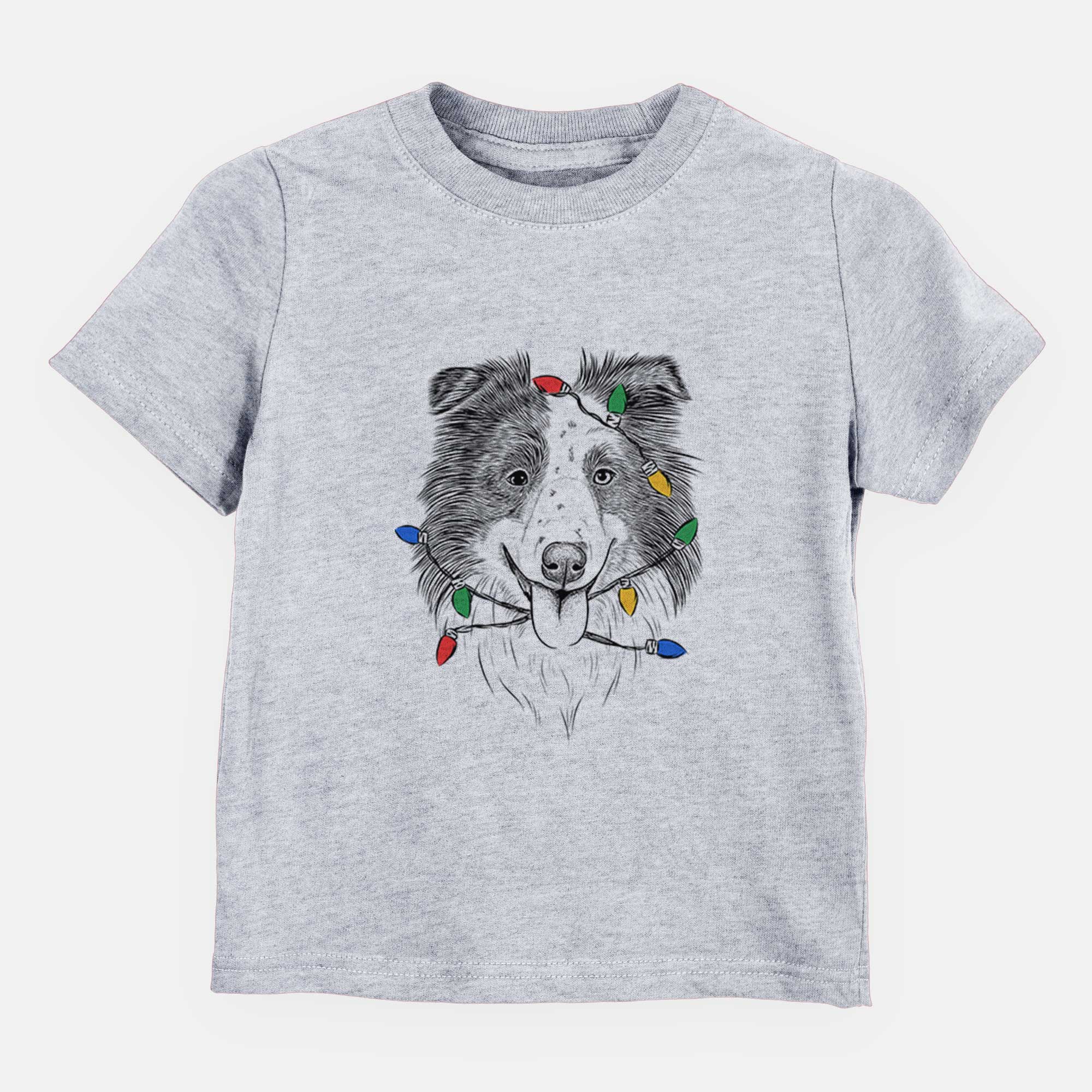 Christmas Lights Lady Bug the Border Collie - Kids/Youth/Toddler Shirt