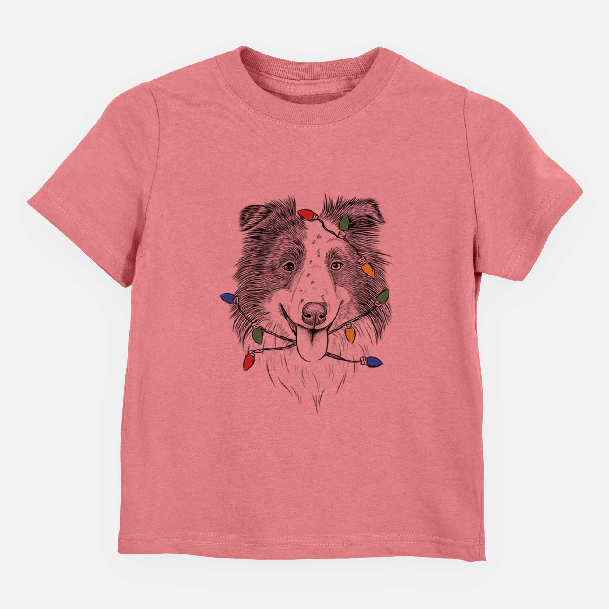 Christmas Lights Lady Bug the Border Collie - Kids/Youth/Toddler Shirt