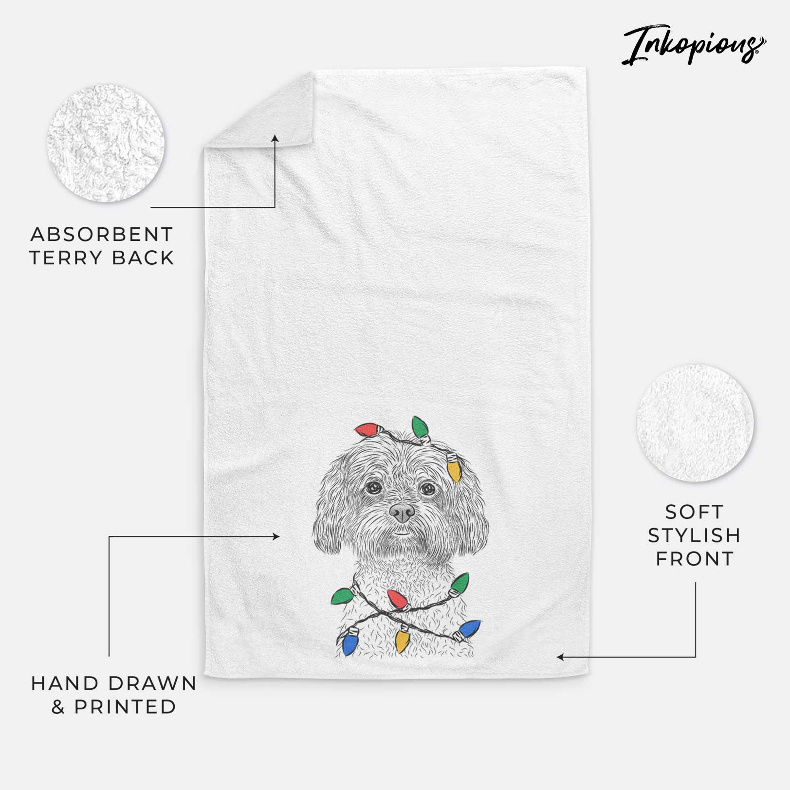 Lane the Lhasa Apso Decorative Hand Towel