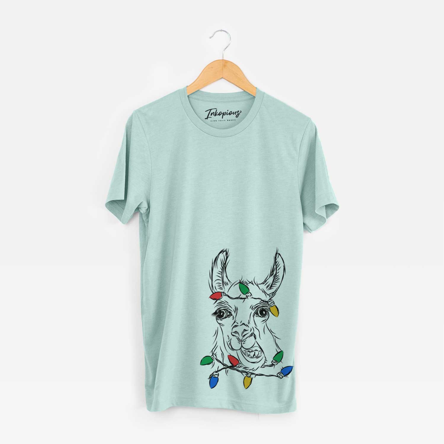 Christmas Lights Larry the Llama - Unisex Crewneck