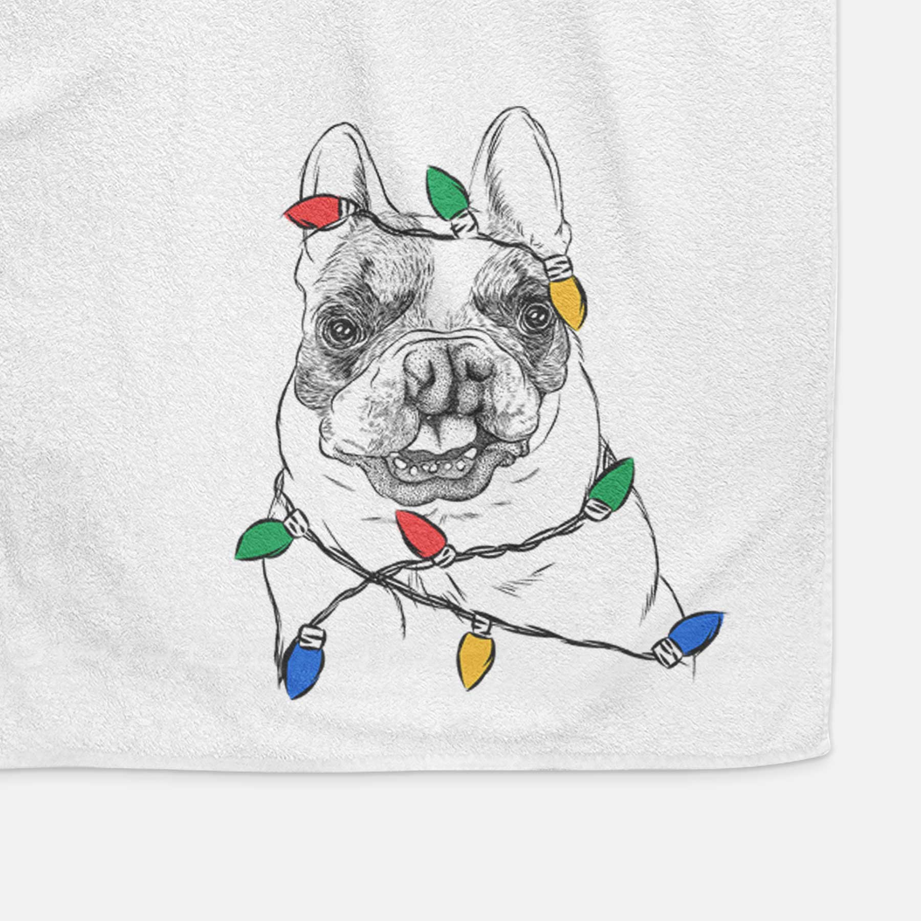 Lentil the French Bulldog Decorative Hand Towel