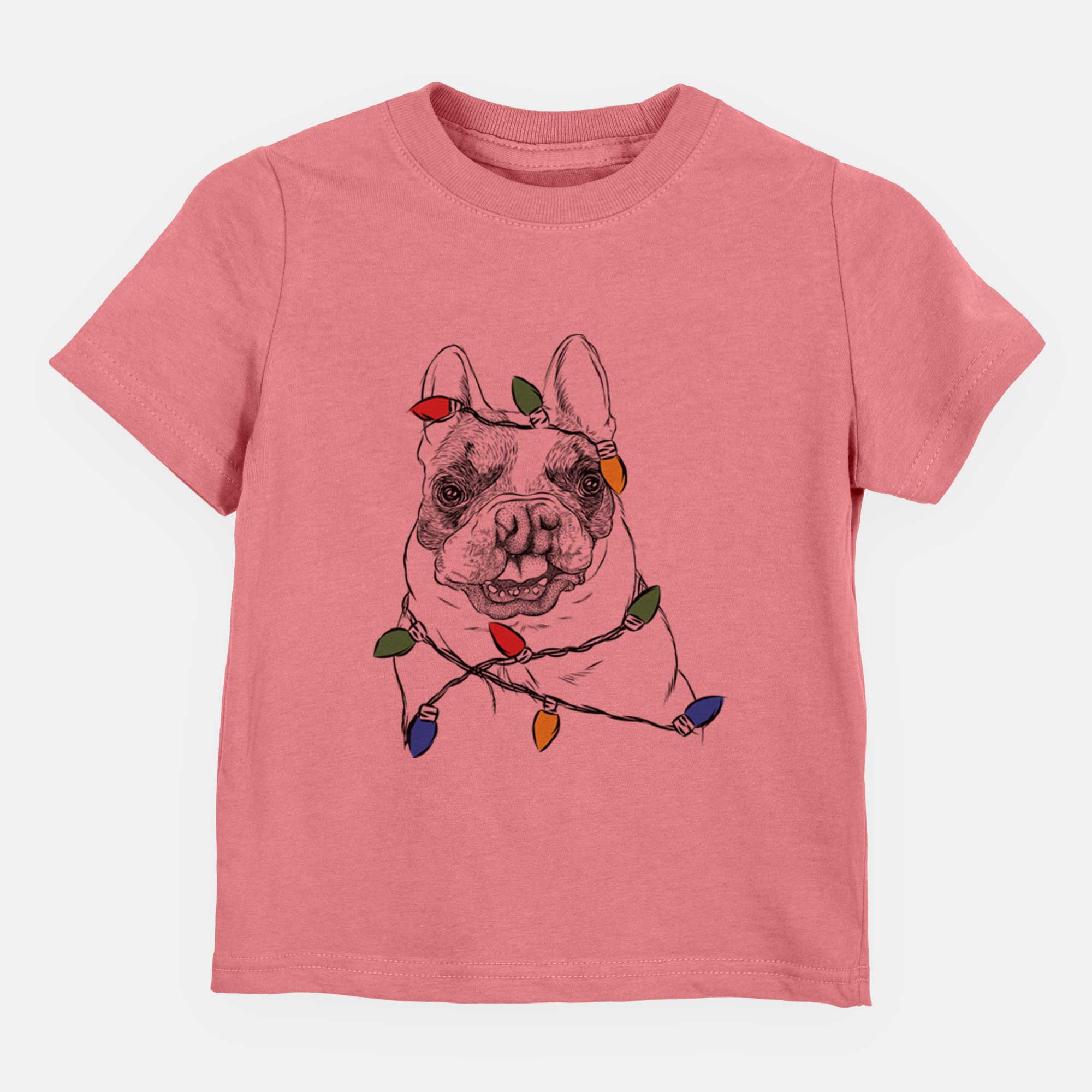 Christmas Lights Lentil the French Bulldog - Kids/Youth/Toddler Shirt