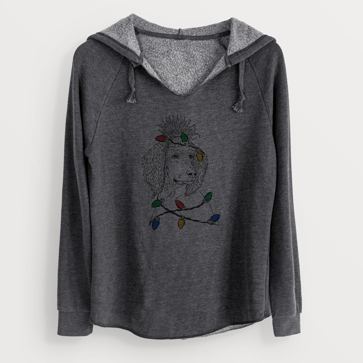 Christmas Lights Leo the Poodle - Cali Wave Hooded Sweatshirt
