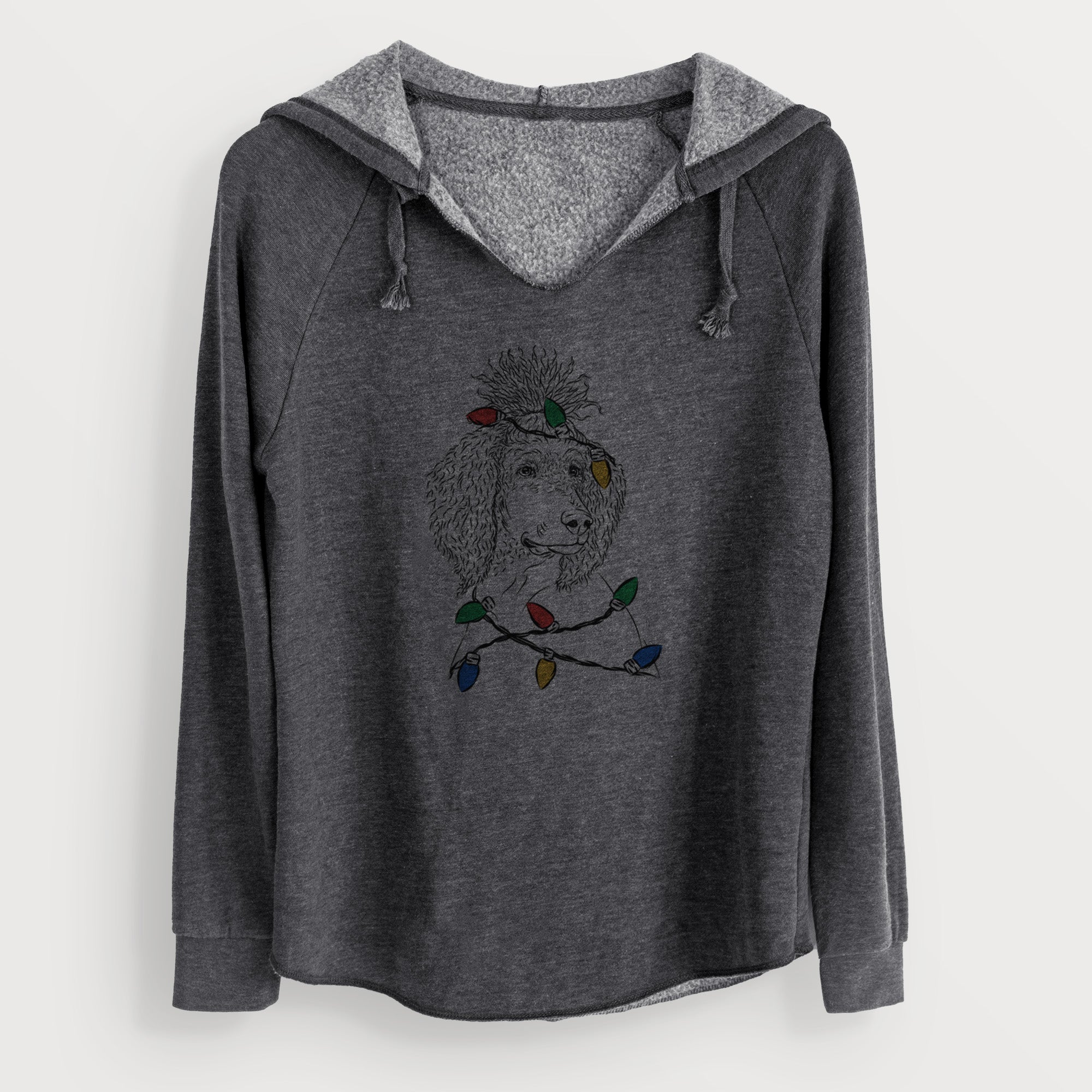 Christmas Lights Leo the Poodle - Cali Wave Hooded Sweatshirt