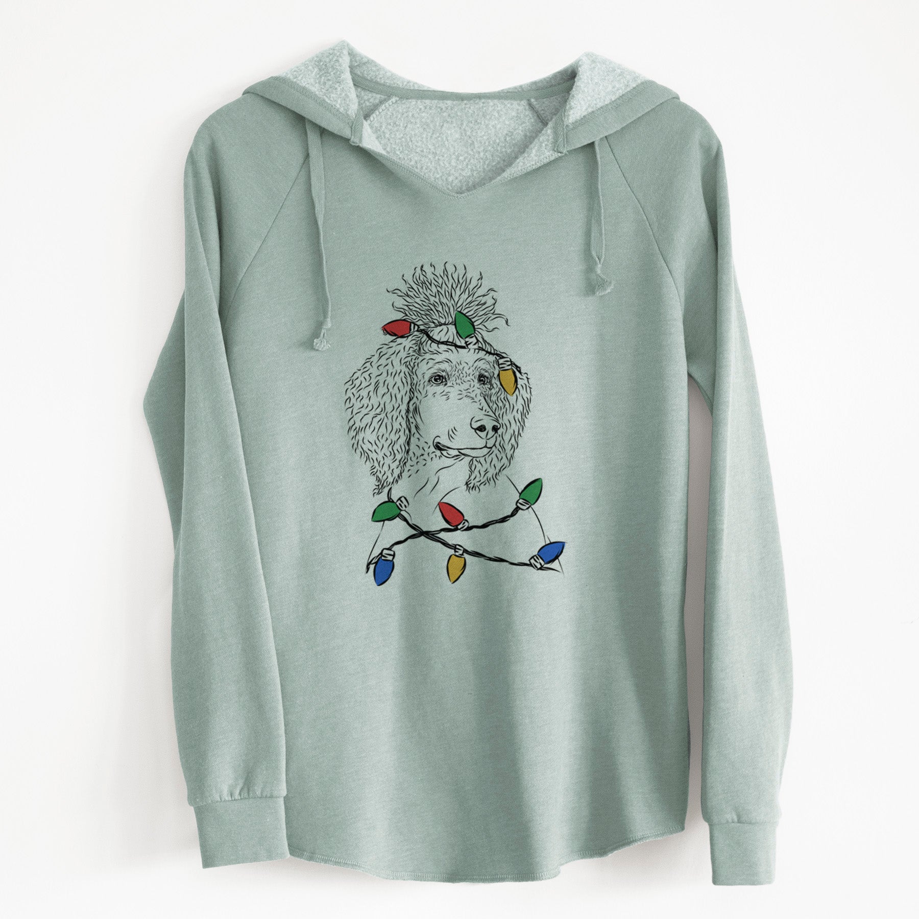 Christmas Lights Leo the Poodle - Cali Wave Hooded Sweatshirt