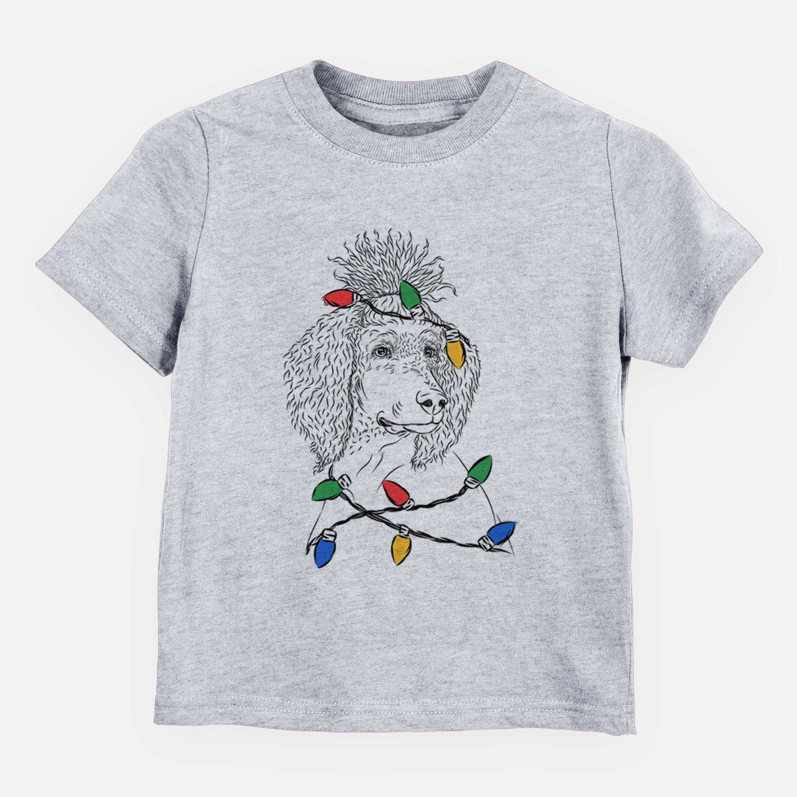 Christmas Lights Leo the Poodle - Kids/Youth/Toddler Shirt