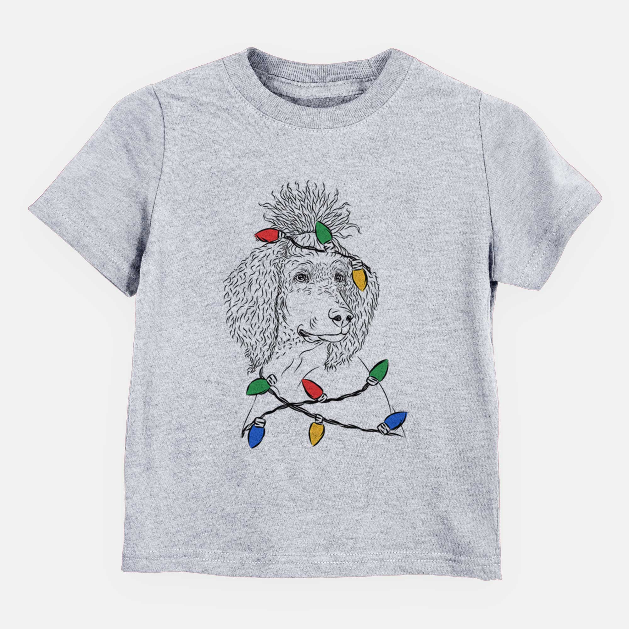 Christmas Lights Leo the Poodle - Kids/Youth/Toddler Shirt