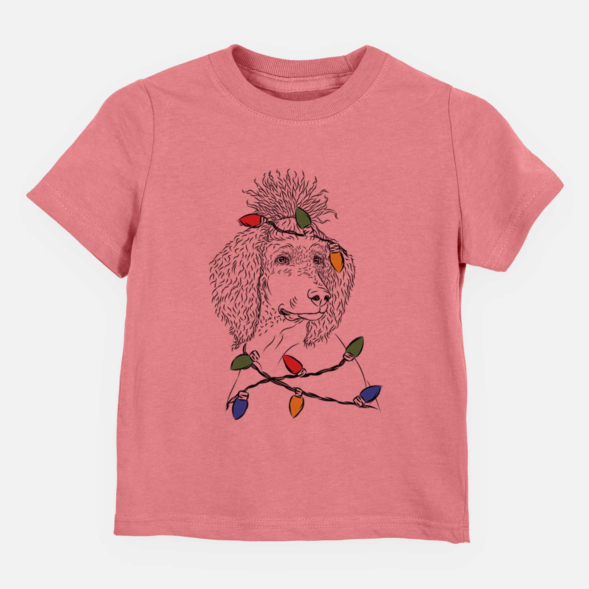 Christmas Lights Leo the Poodle - Kids/Youth/Toddler Shirt