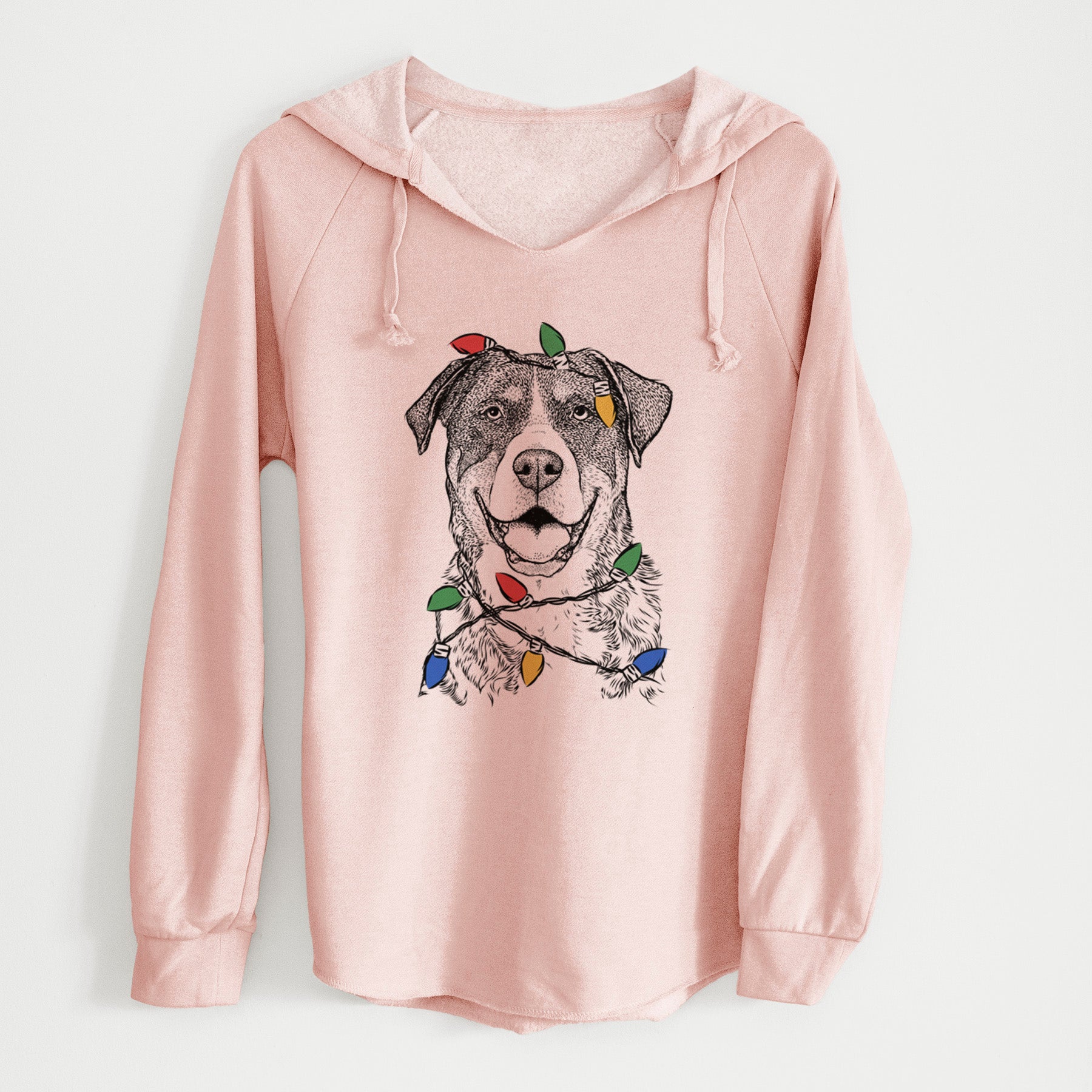 Christmas Lights Leon the Greater Swiss Mountain Dog - Cali Wave Hooded Sweatshirt