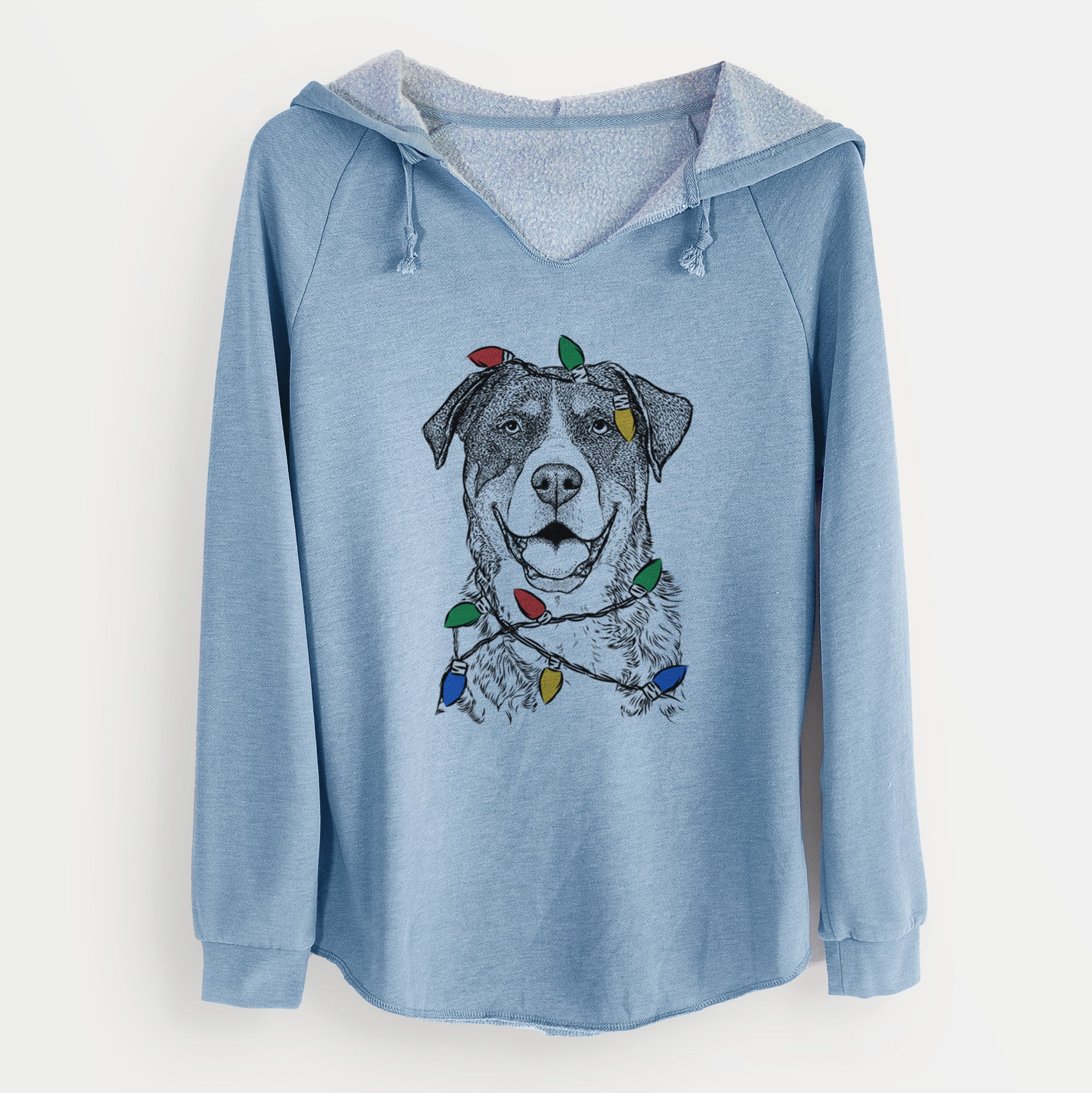 Christmas Lights Leon the Greater Swiss Mountain Dog - Cali Wave Hooded Sweatshirt