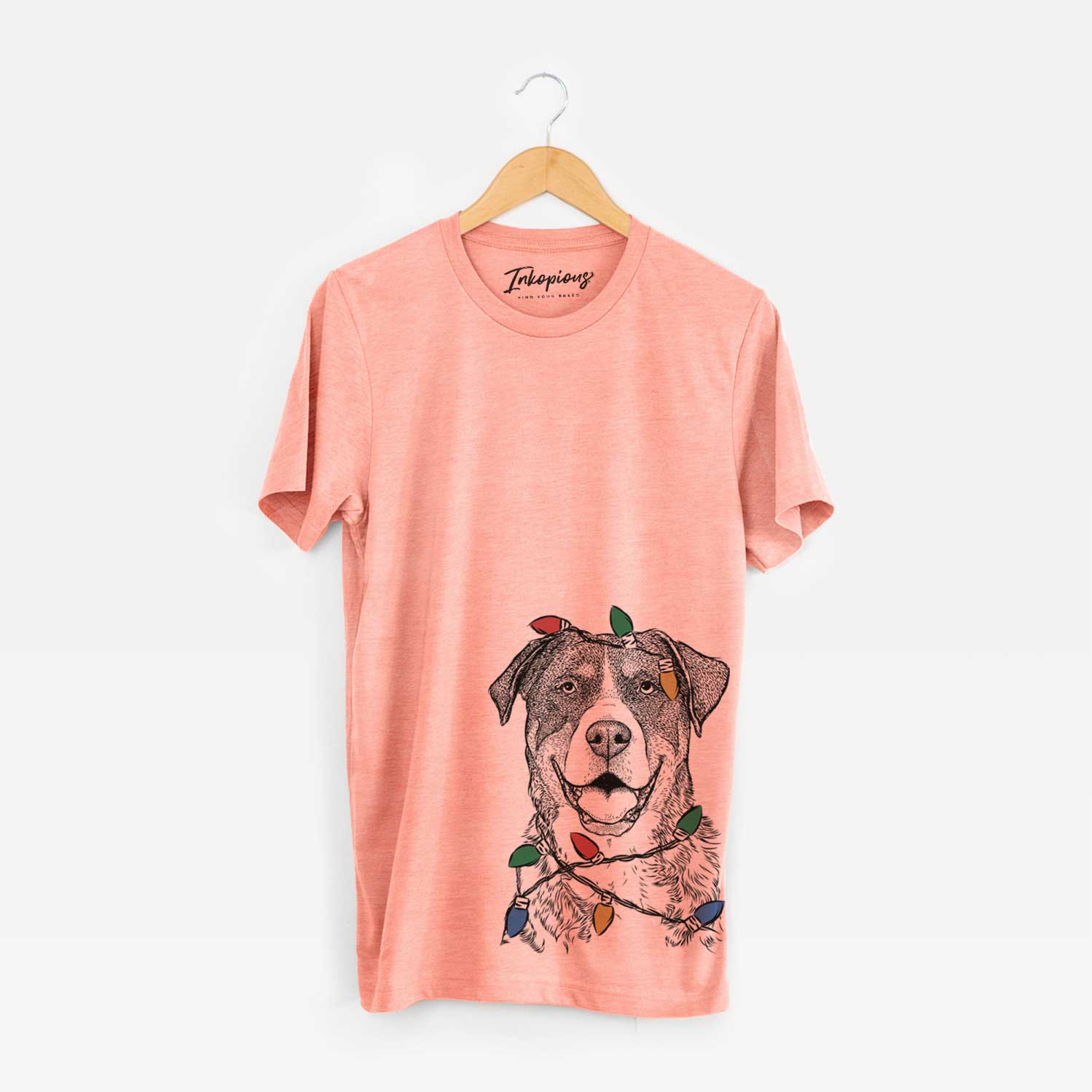 Christmas Lights Leon the Greater Swiss Mountain Dog - Unisex Crewneck