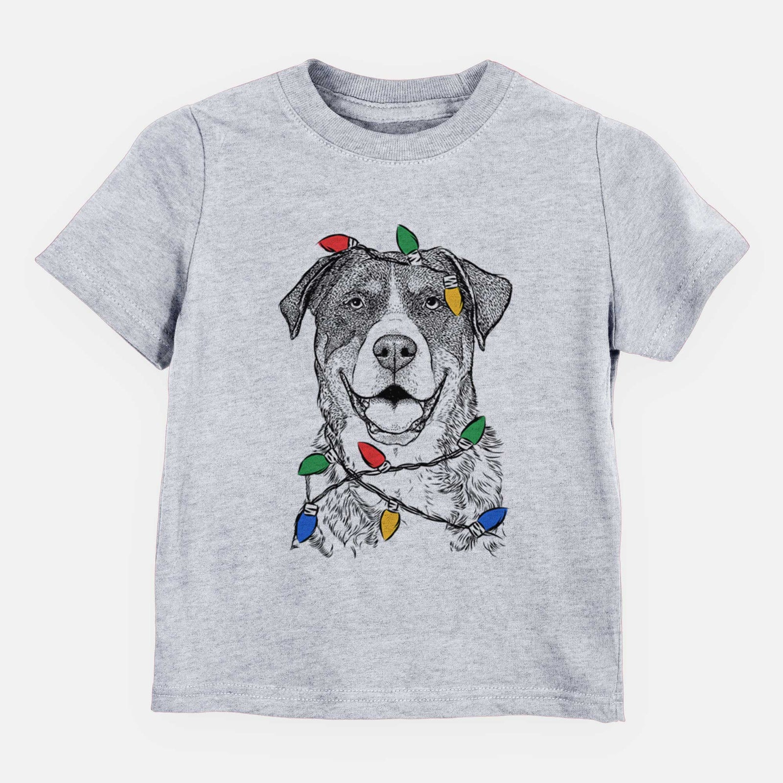 Christmas Lights Leon the Greater Swiss Mountain Dog - Kids/Youth/Toddler Shirt