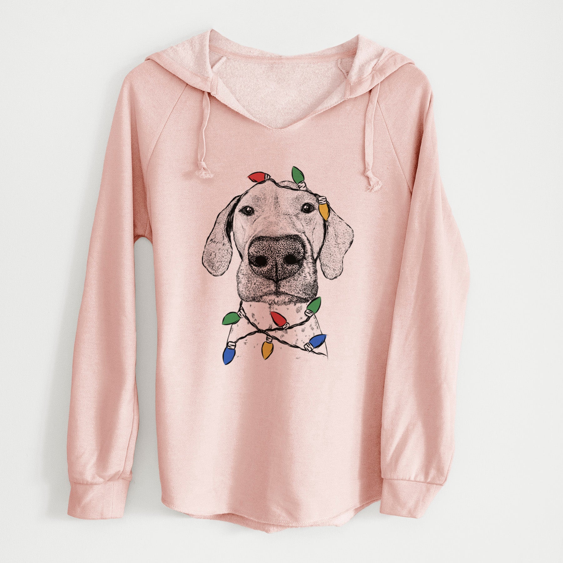 Christmas Lights Leroy the German Shorthaired Pointer - Cali Wave Hooded Sweatshirt