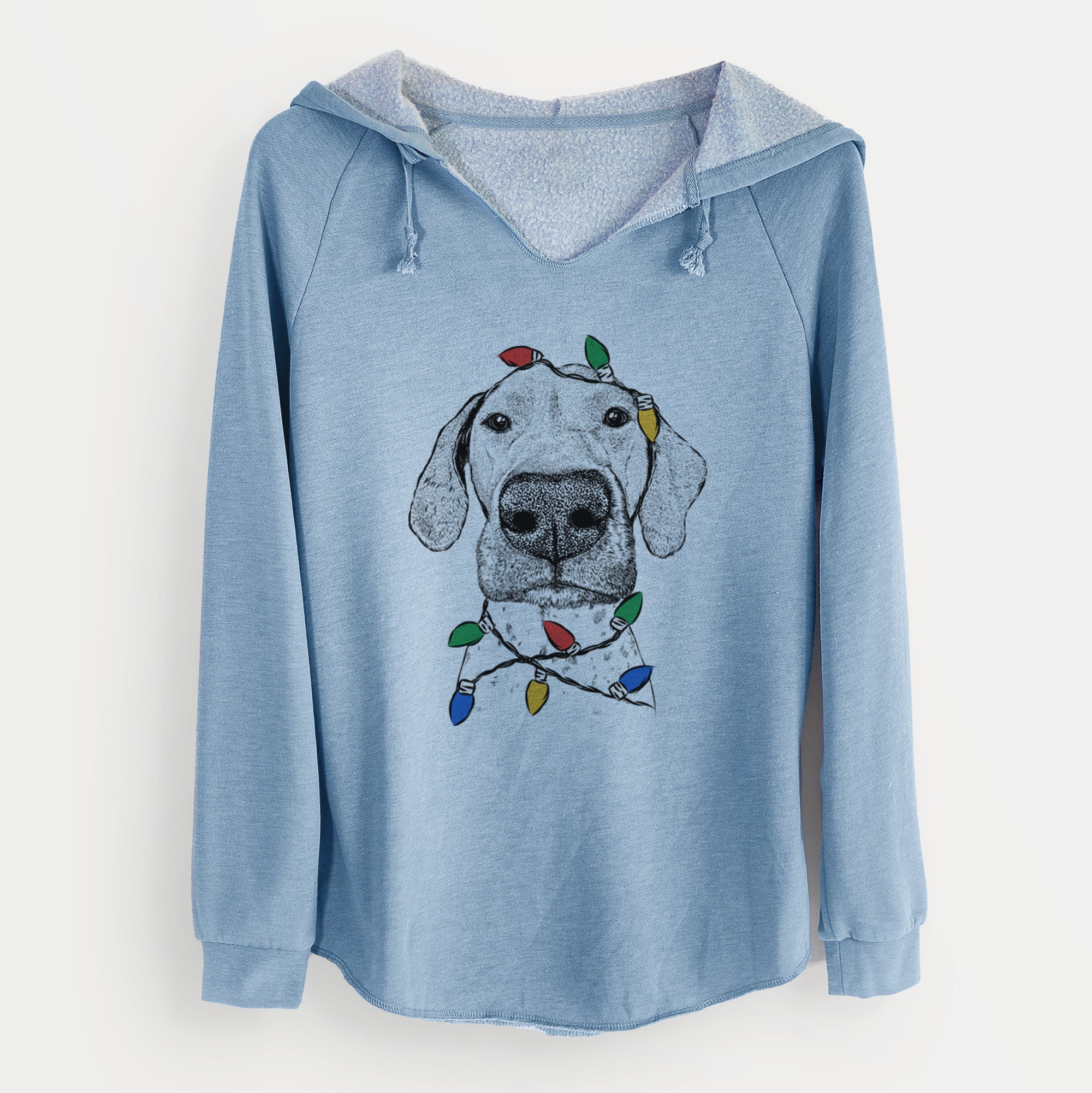 Christmas Lights Leroy the German Shorthaired Pointer - Cali Wave Hooded Sweatshirt