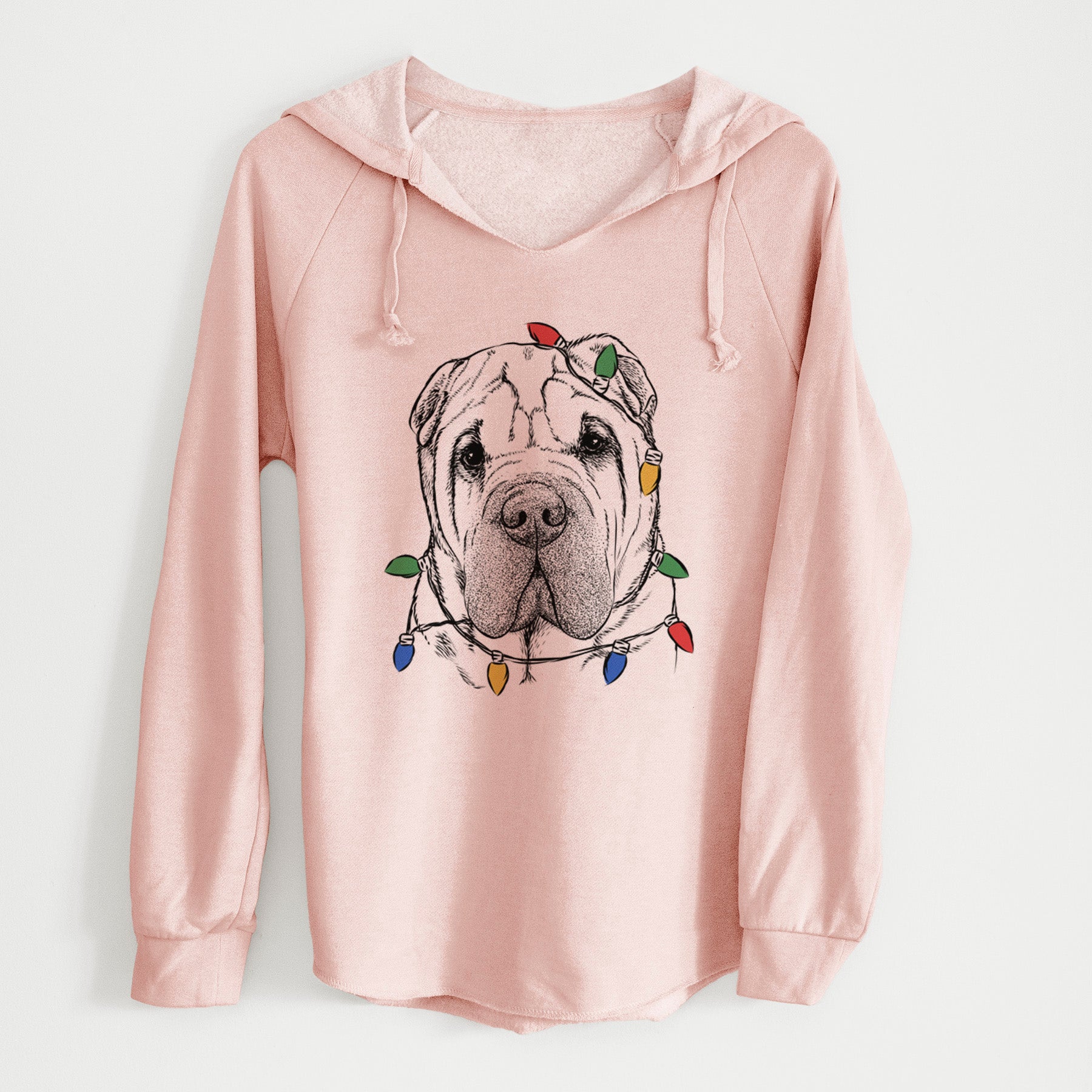 Christmas Lights Lilly the Shar Pei - Cali Wave Hooded Sweatshirt